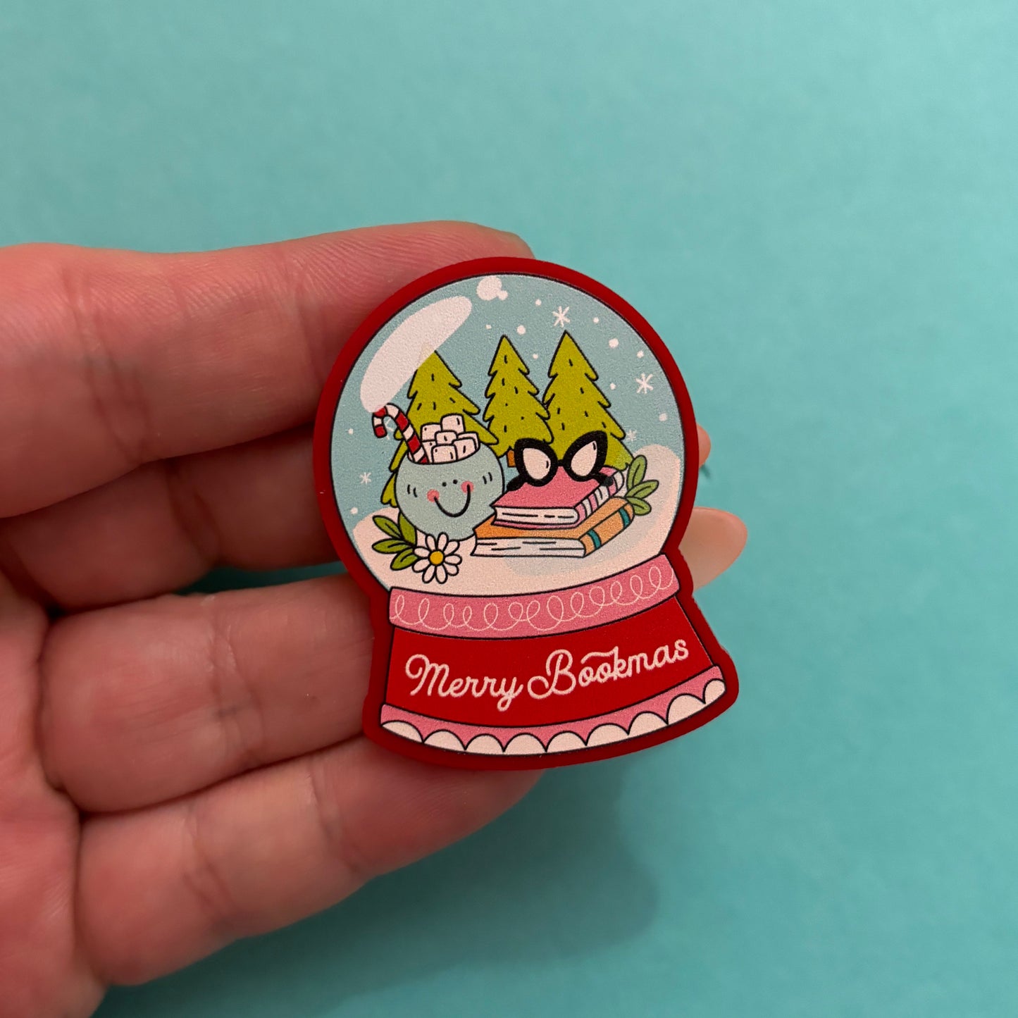 Bookmas Globe Pin