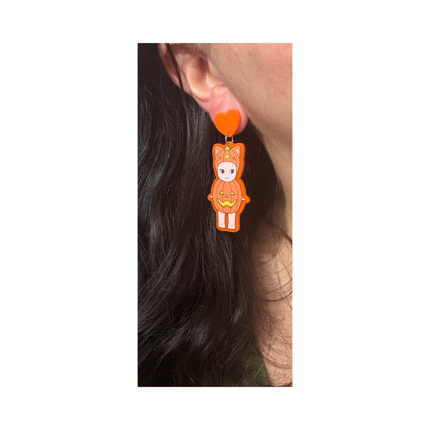 Pumpkin Angel Drop Earrings