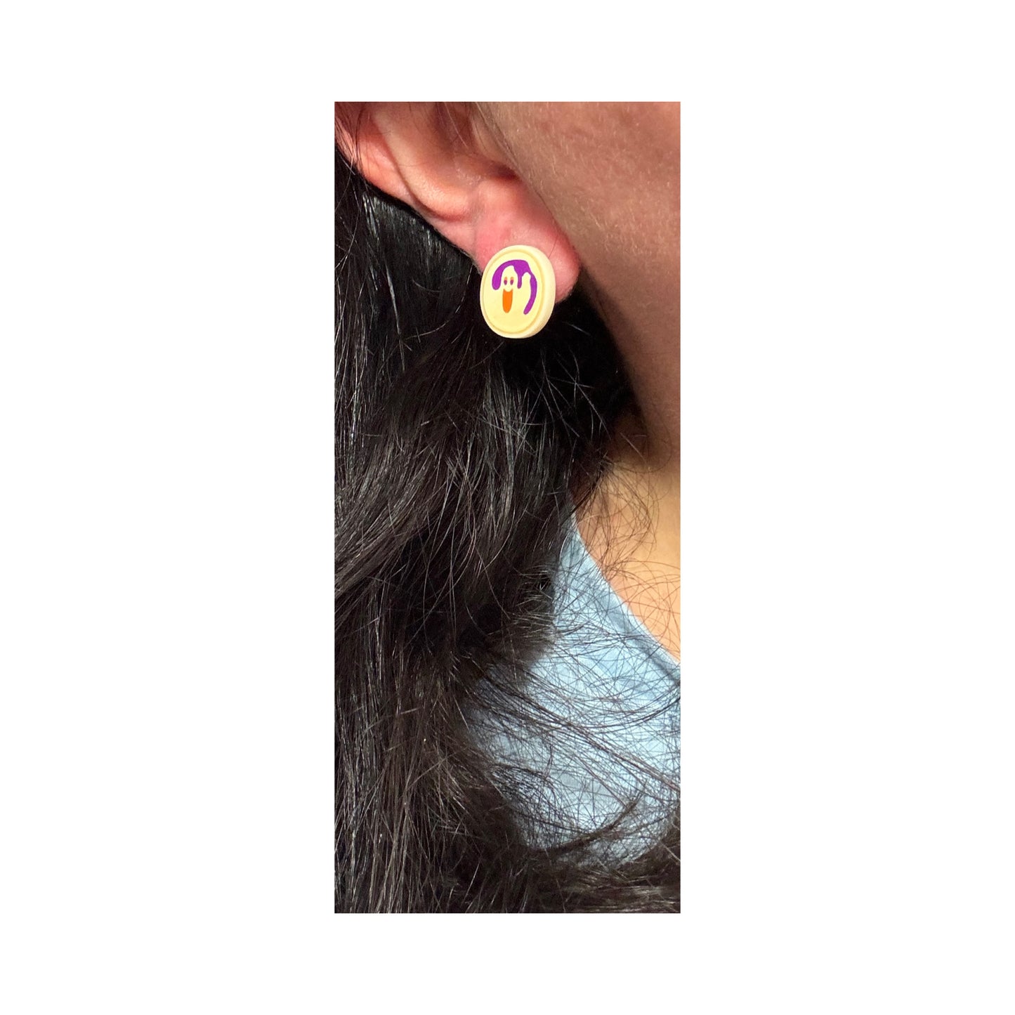 Ghost Cookie Post Earrings