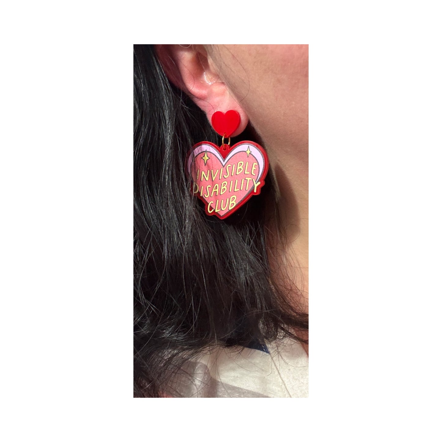 Invisible Disability Club Drop Earrings