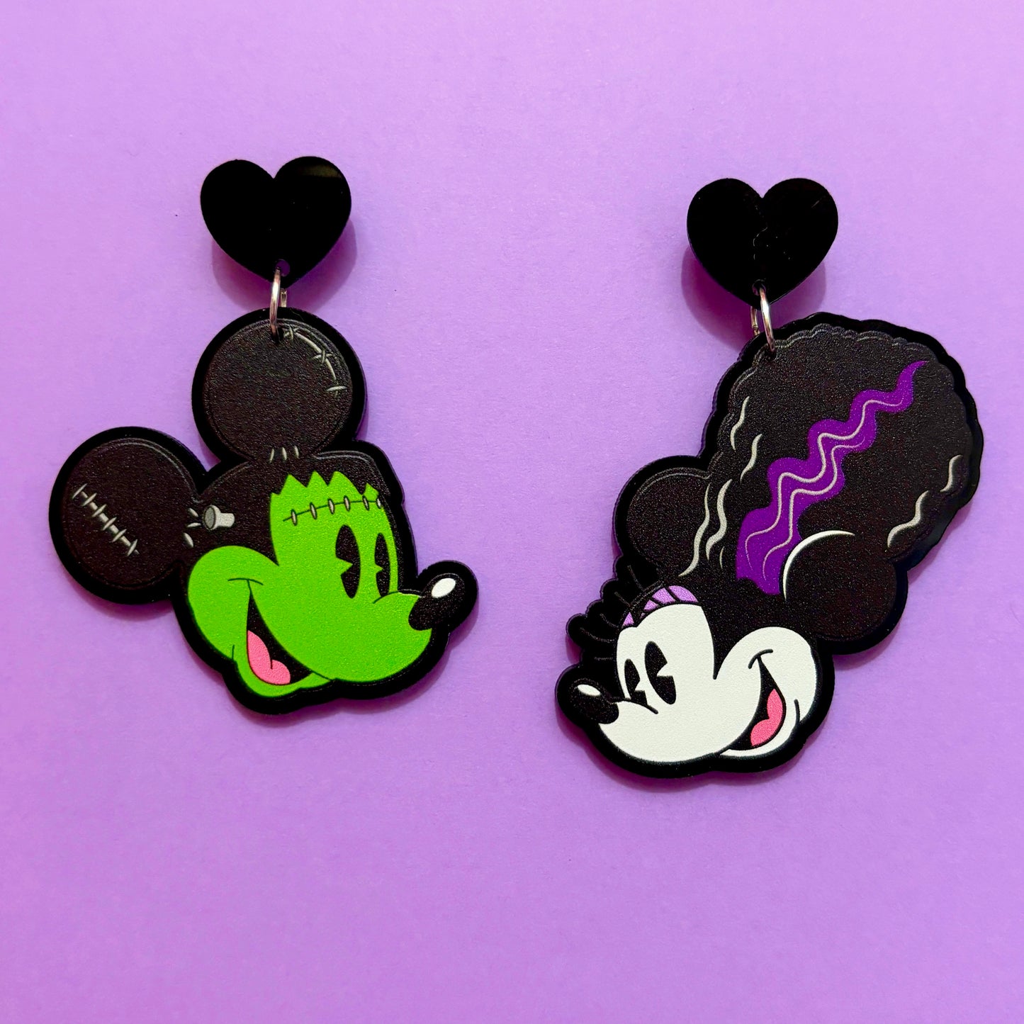 Franky Mouse & Bride Drop Earrings