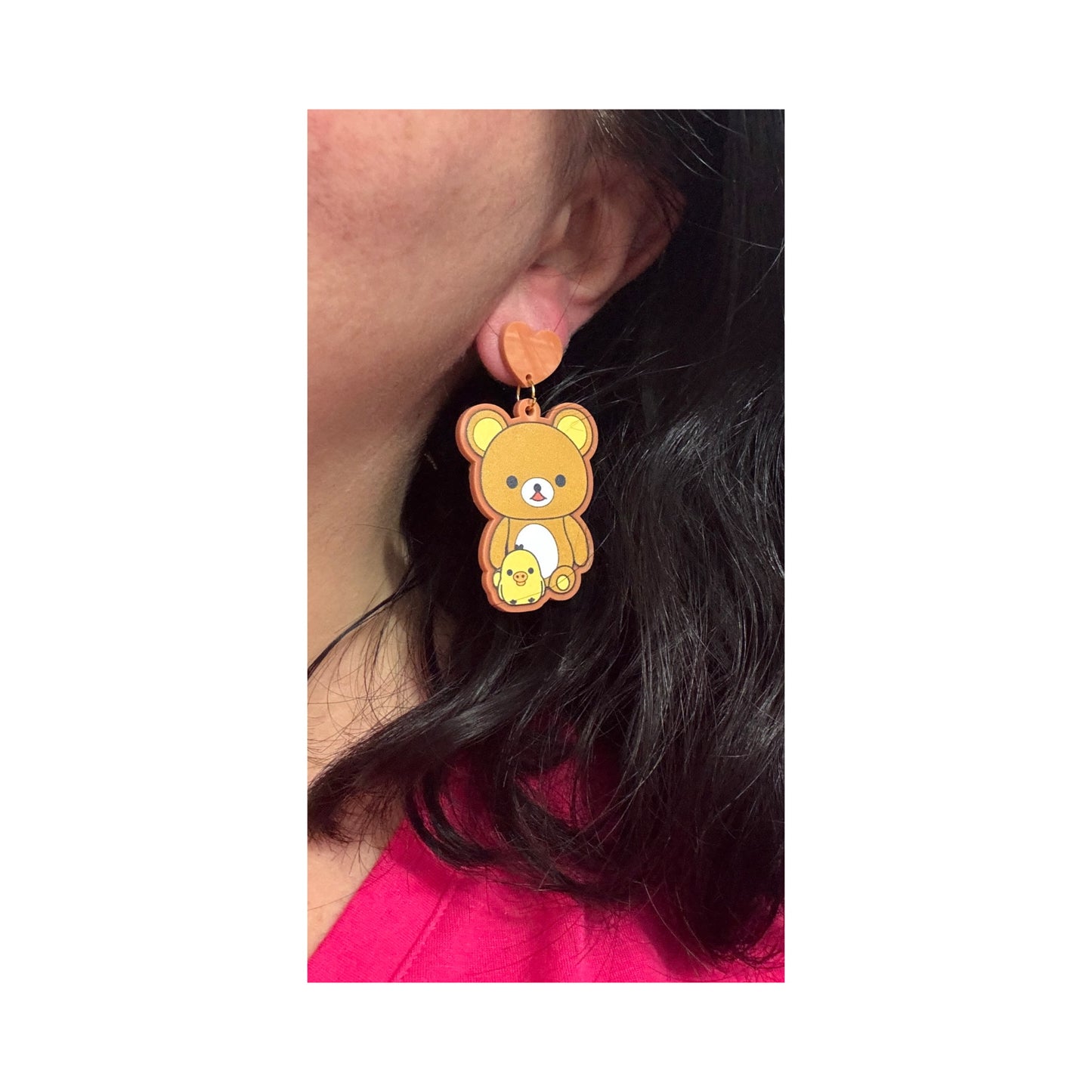 Kawaii Bear Drop Earrings