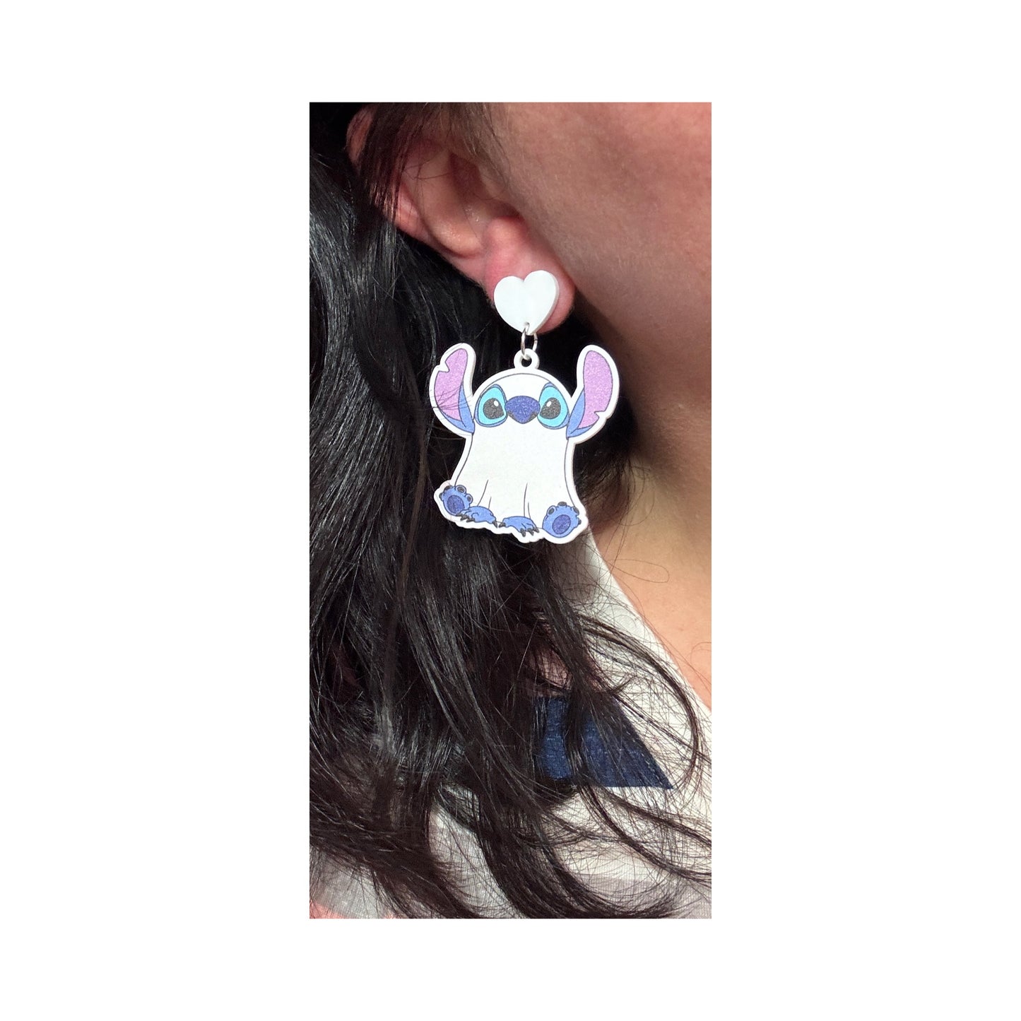 Ghost Stitch Drop Earrings