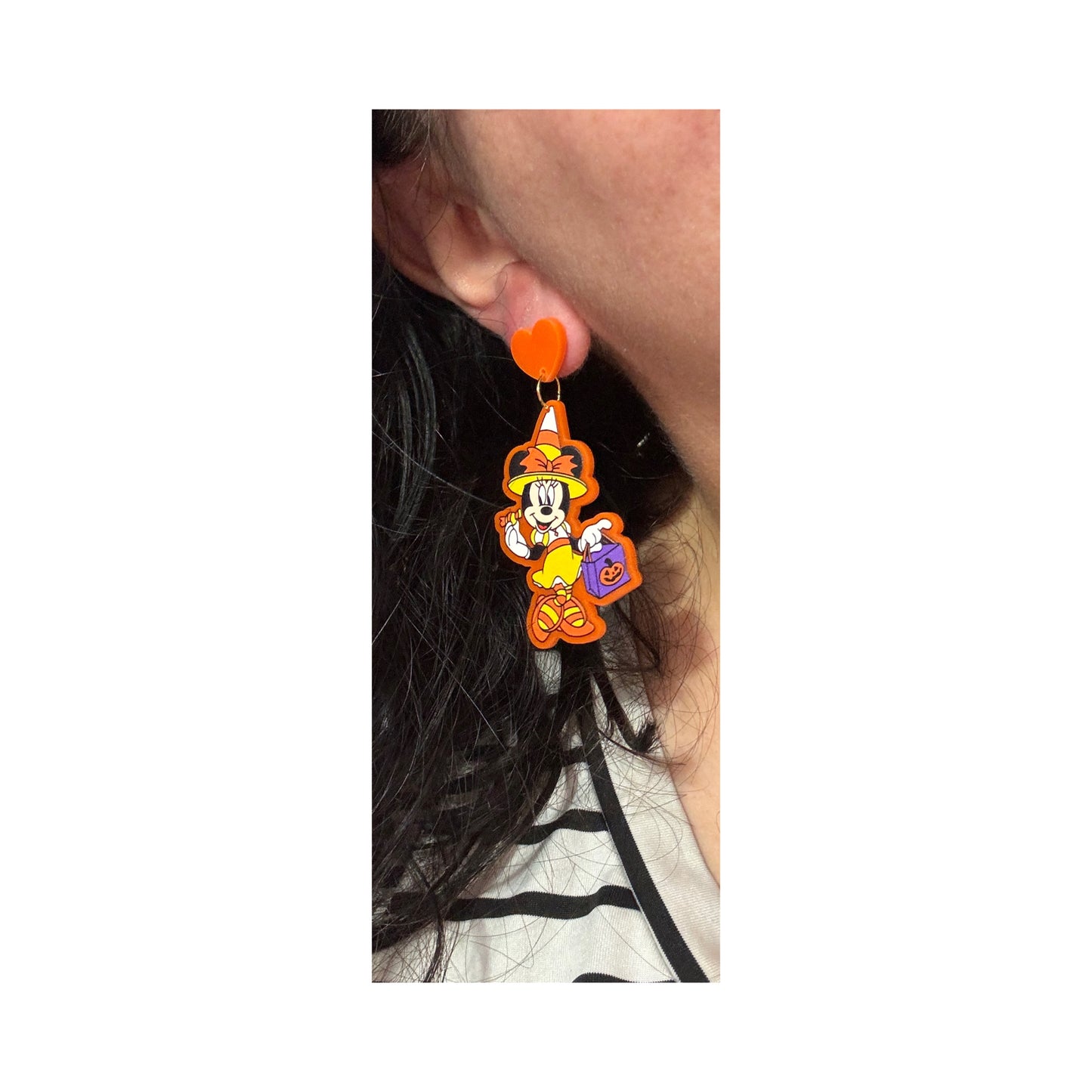 Candy Corn Minnie Drop Earrings