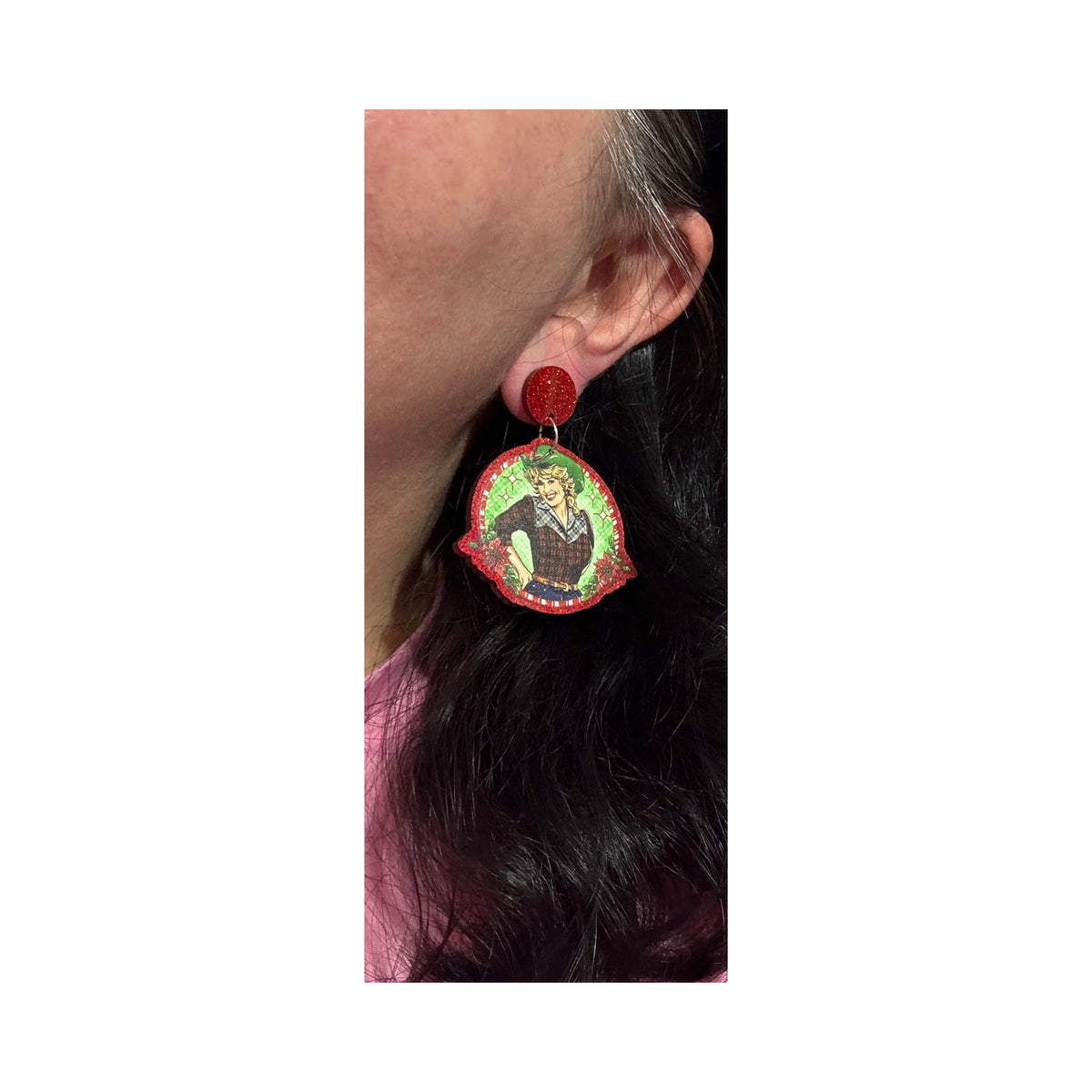 Dolly Christmas Sparkle Drop Earrings