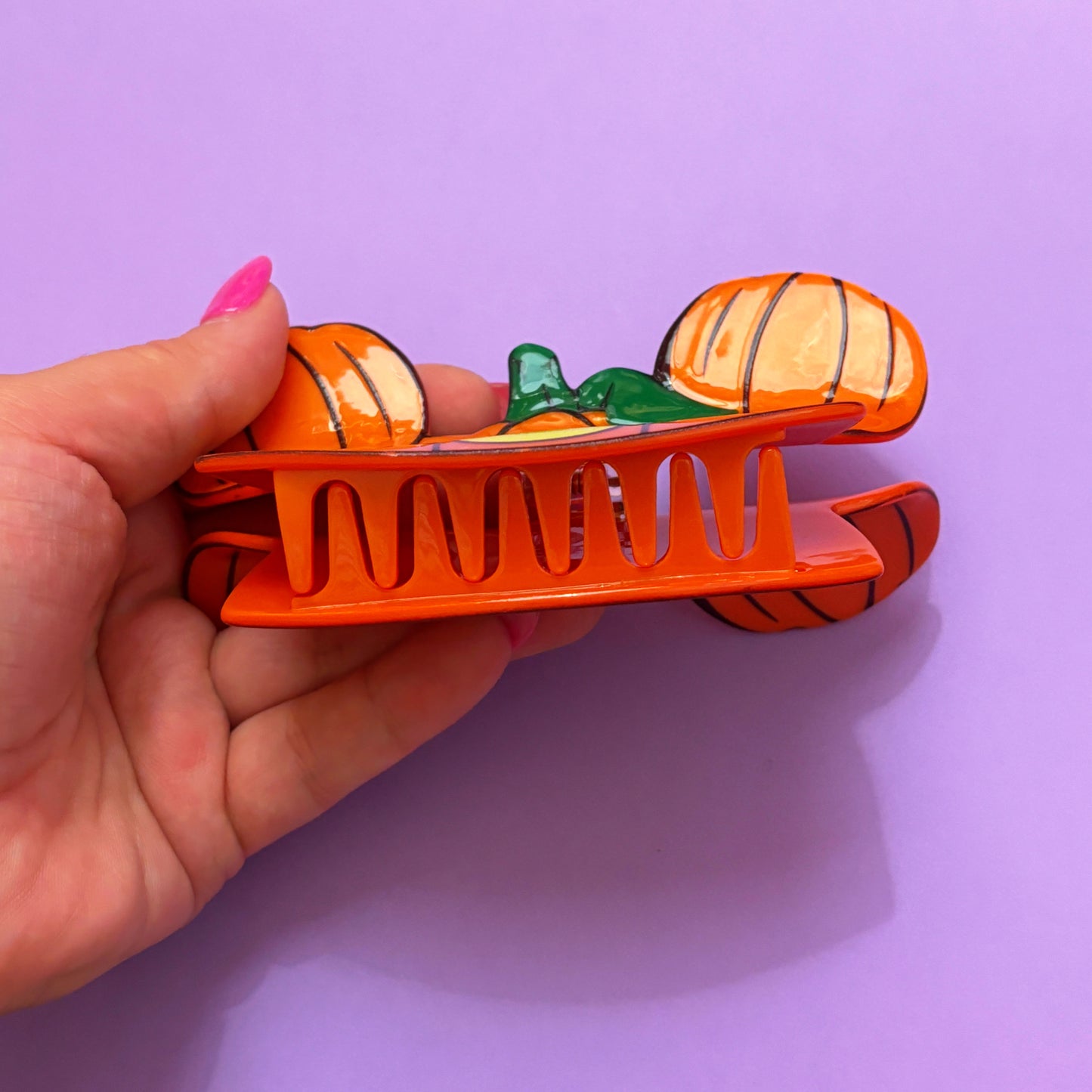 Mouse Jack-O-Lantern Pumpkin Claw Clip