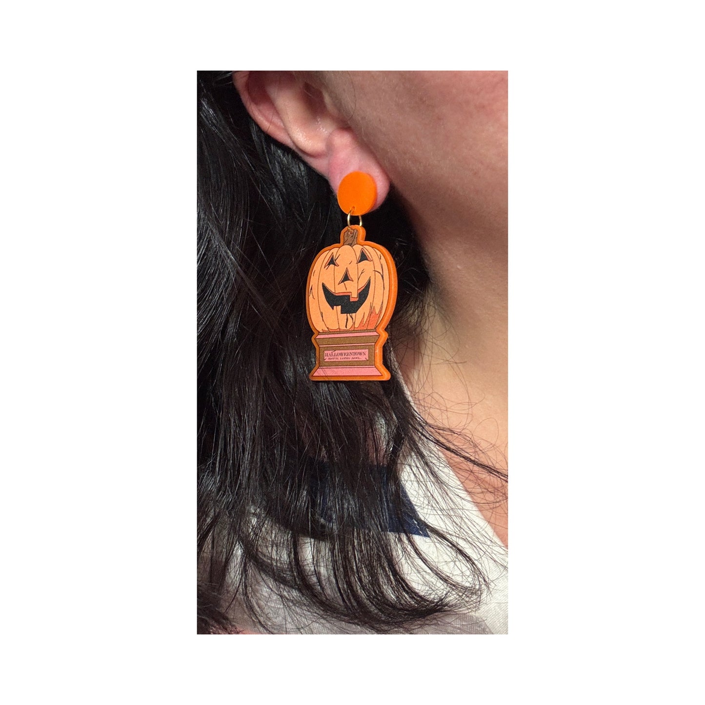 Halloweentown Pumpkin Post Earrings