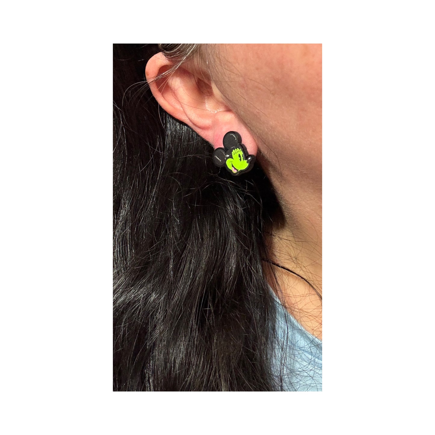 Mouse Franky & Bride Post Earrings