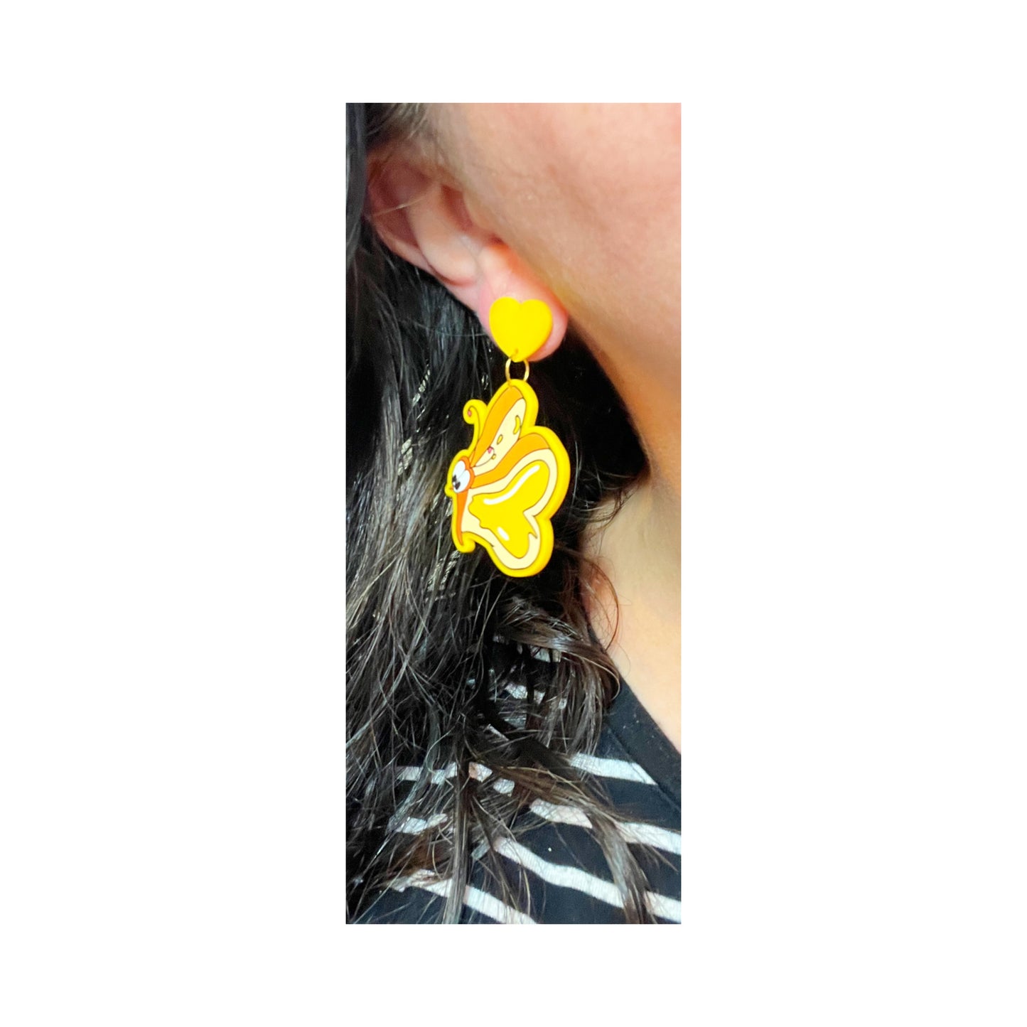 Bread & Butterfly Drop Earring