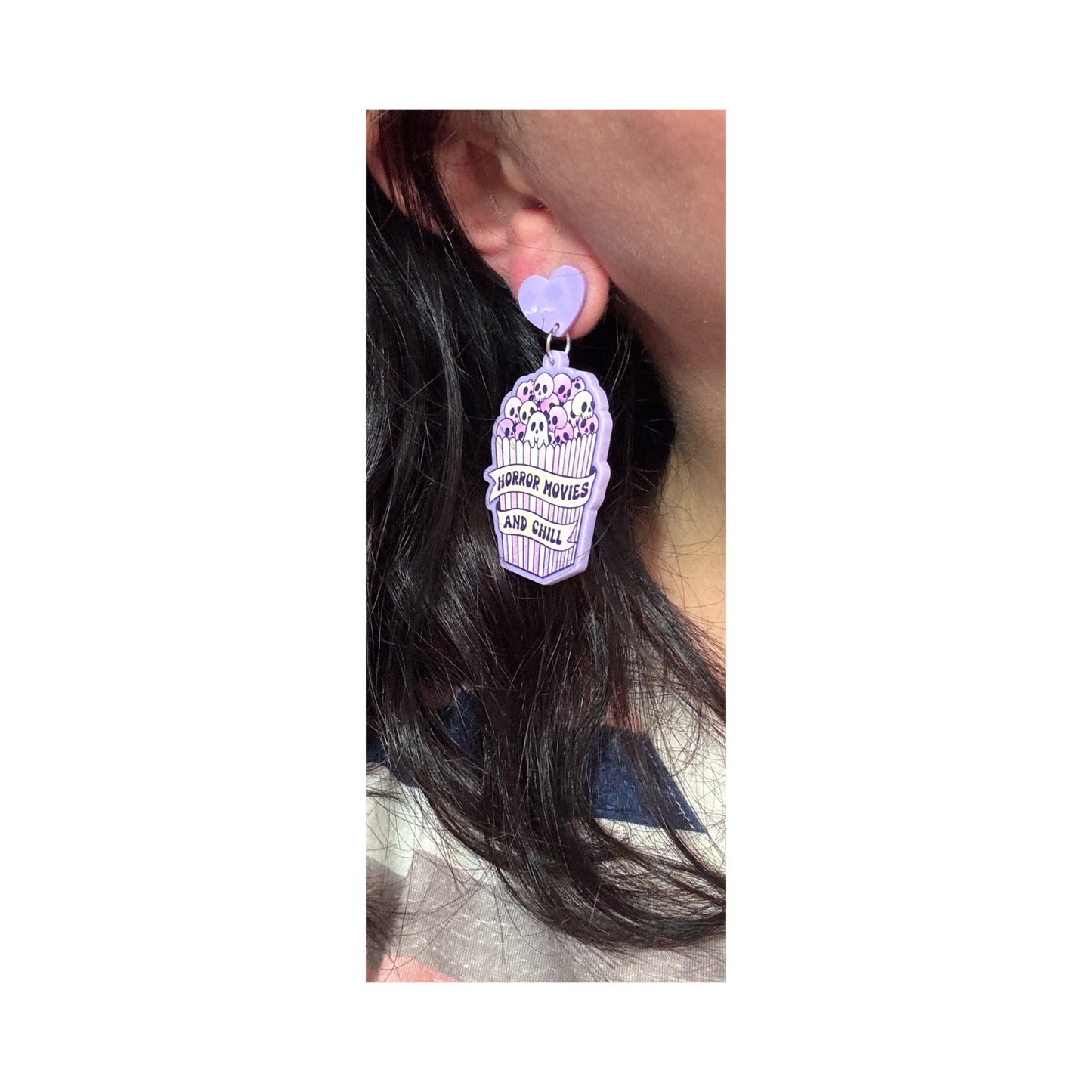 Pastel Ghostie Popcorn Drop Earrings