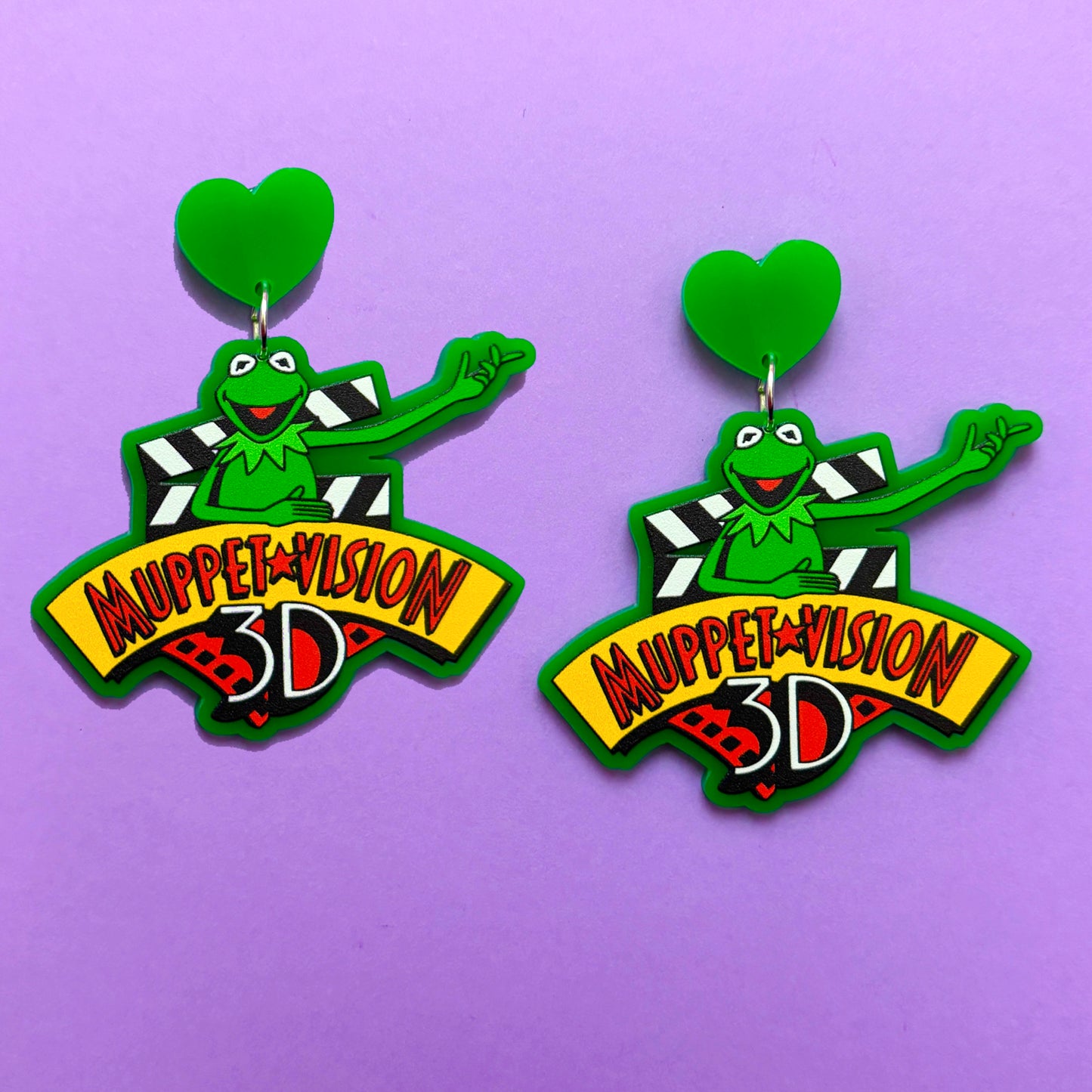 3D Puppet Show Drop Earrings