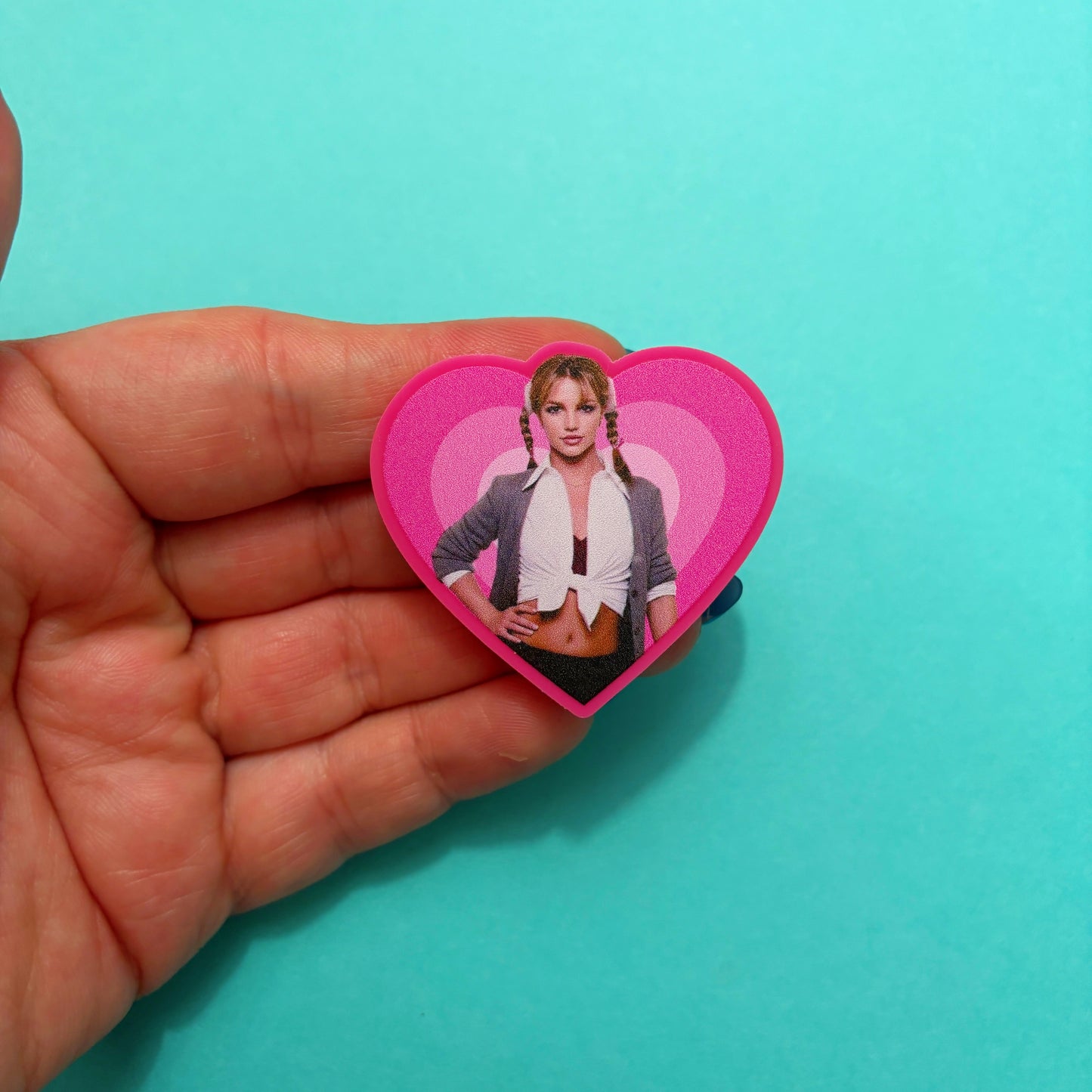 Hit Me Baby Britney Heart Pin