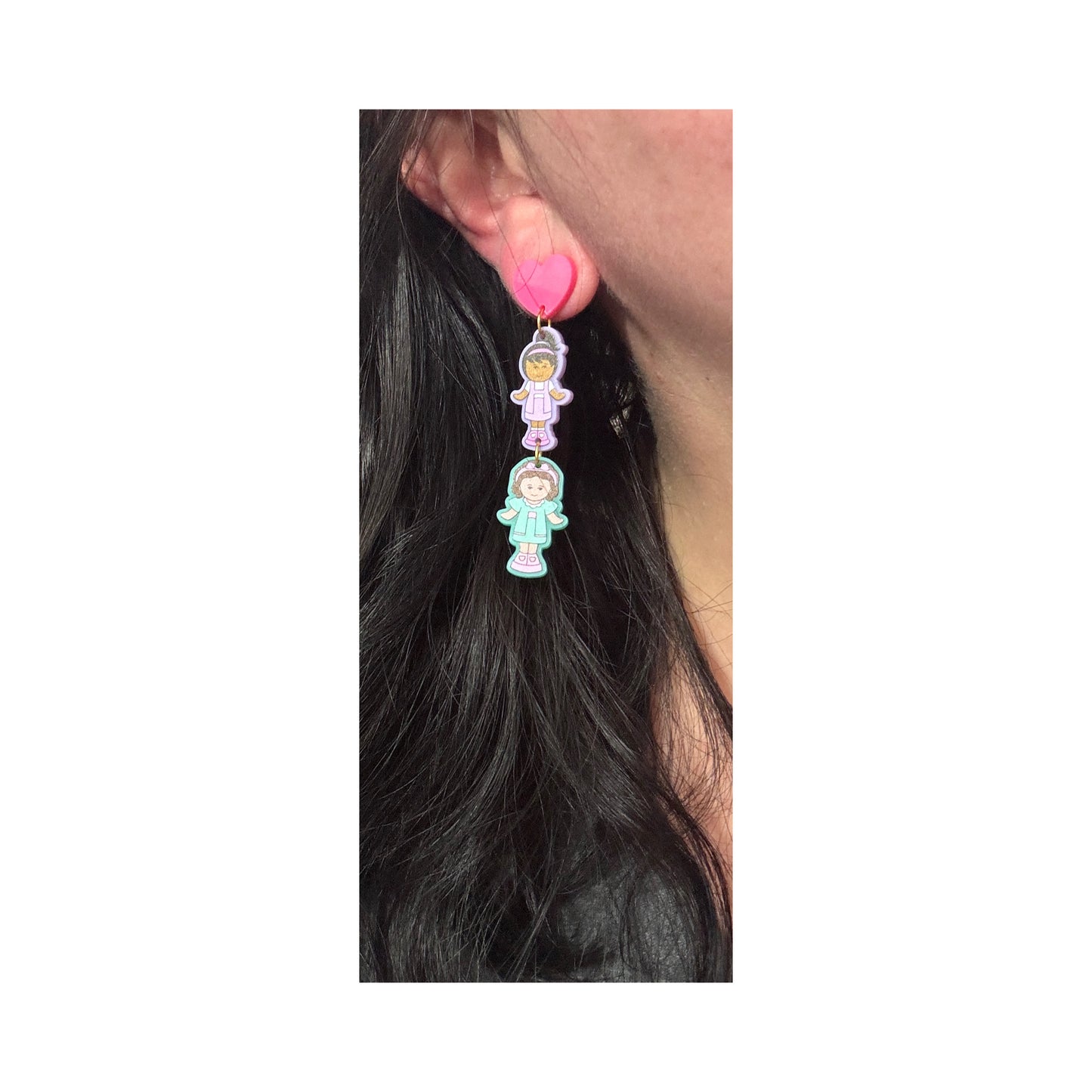 Pocket Doll Pals Tiered Drop Earrings