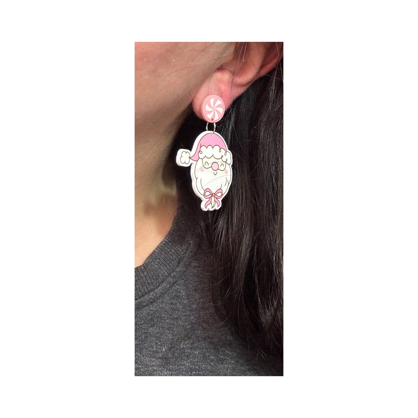 Pink Santa Cutie Drop Earrings