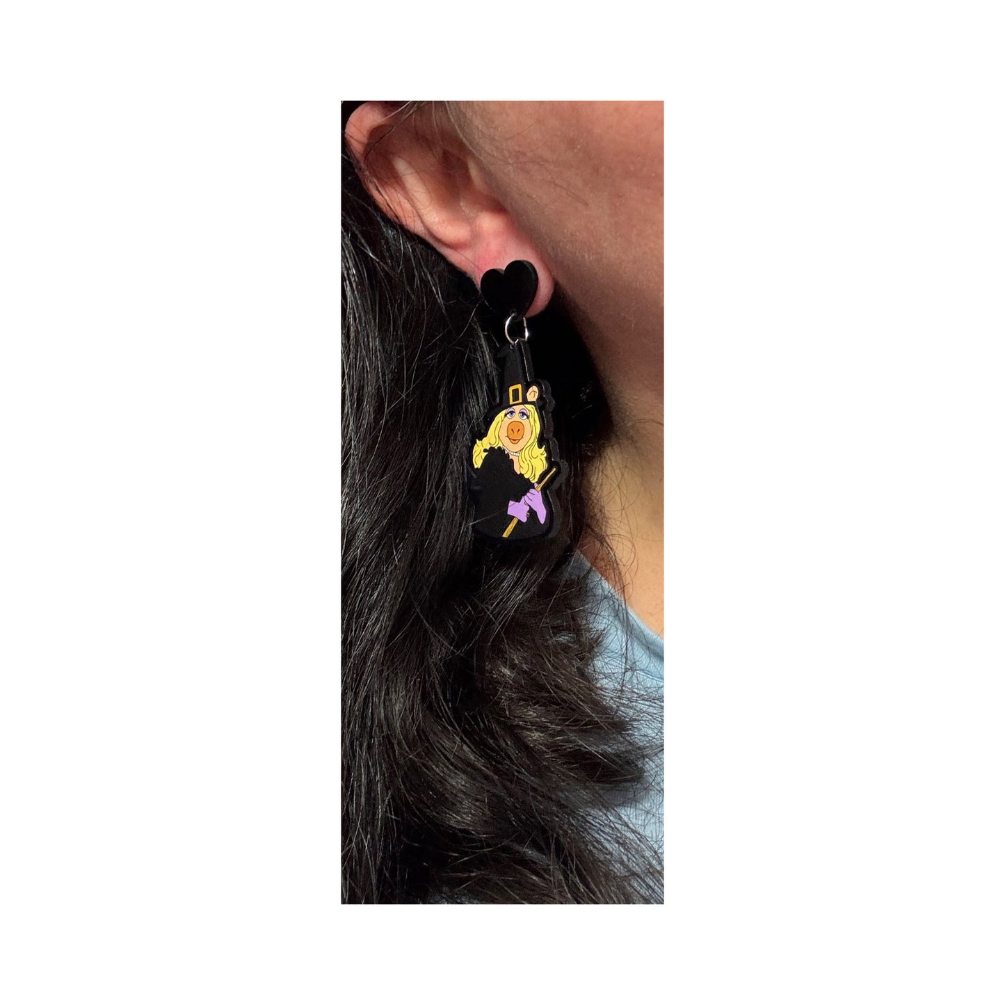 Witch Piggy Drop Earrings