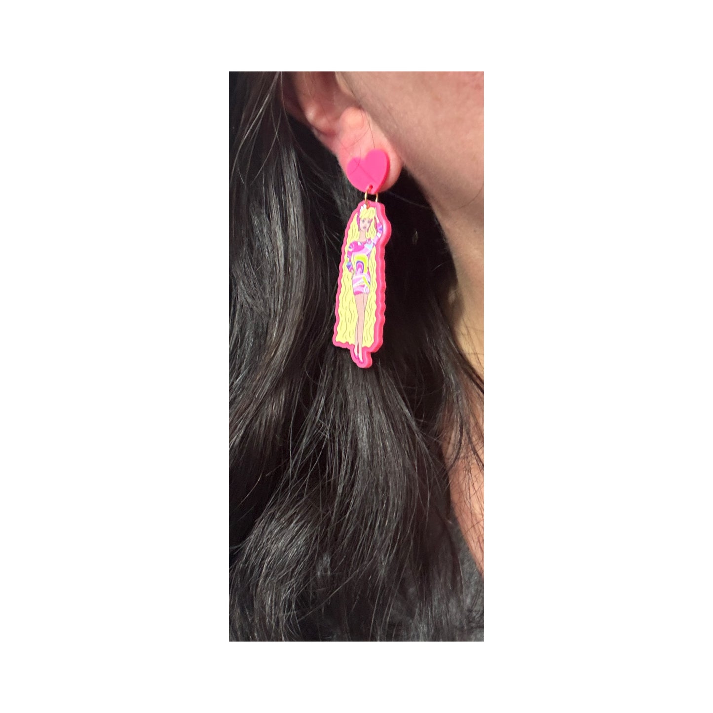 90s Blonde Doll Drop Earrings