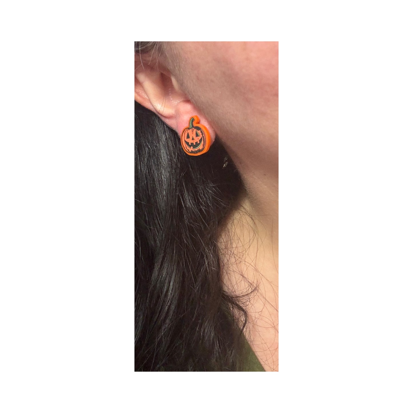 Vintage Pumpkin Post Earrings
