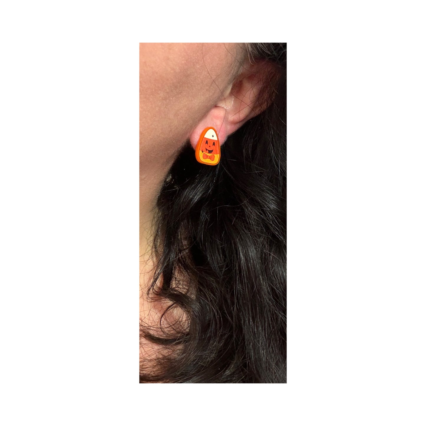 Retro Candy Corn Post Earrings