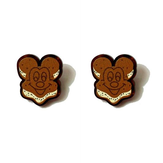 Mouse Ice Cream Sandwich Post Earrings