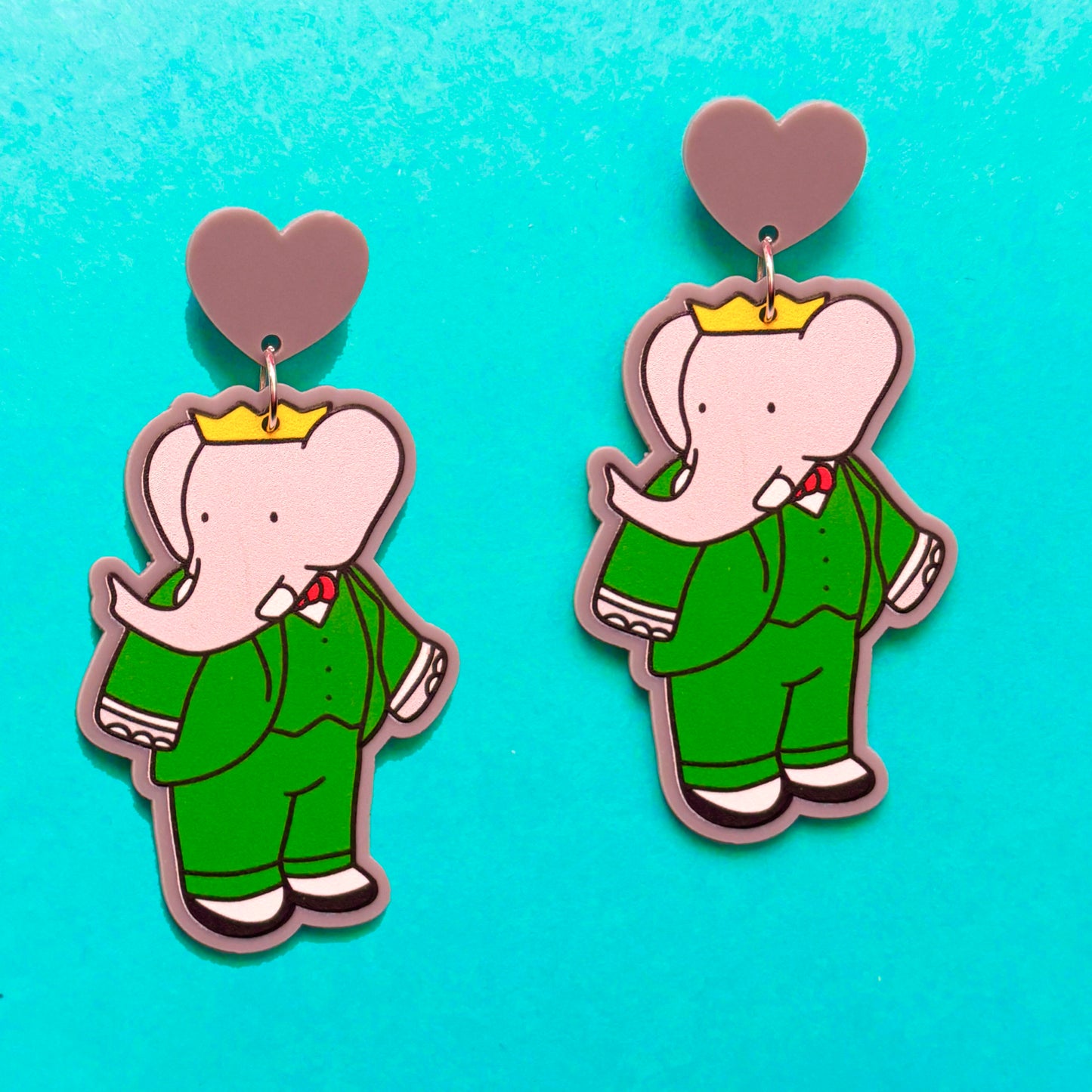 Bookish Elephant Drop Earrings