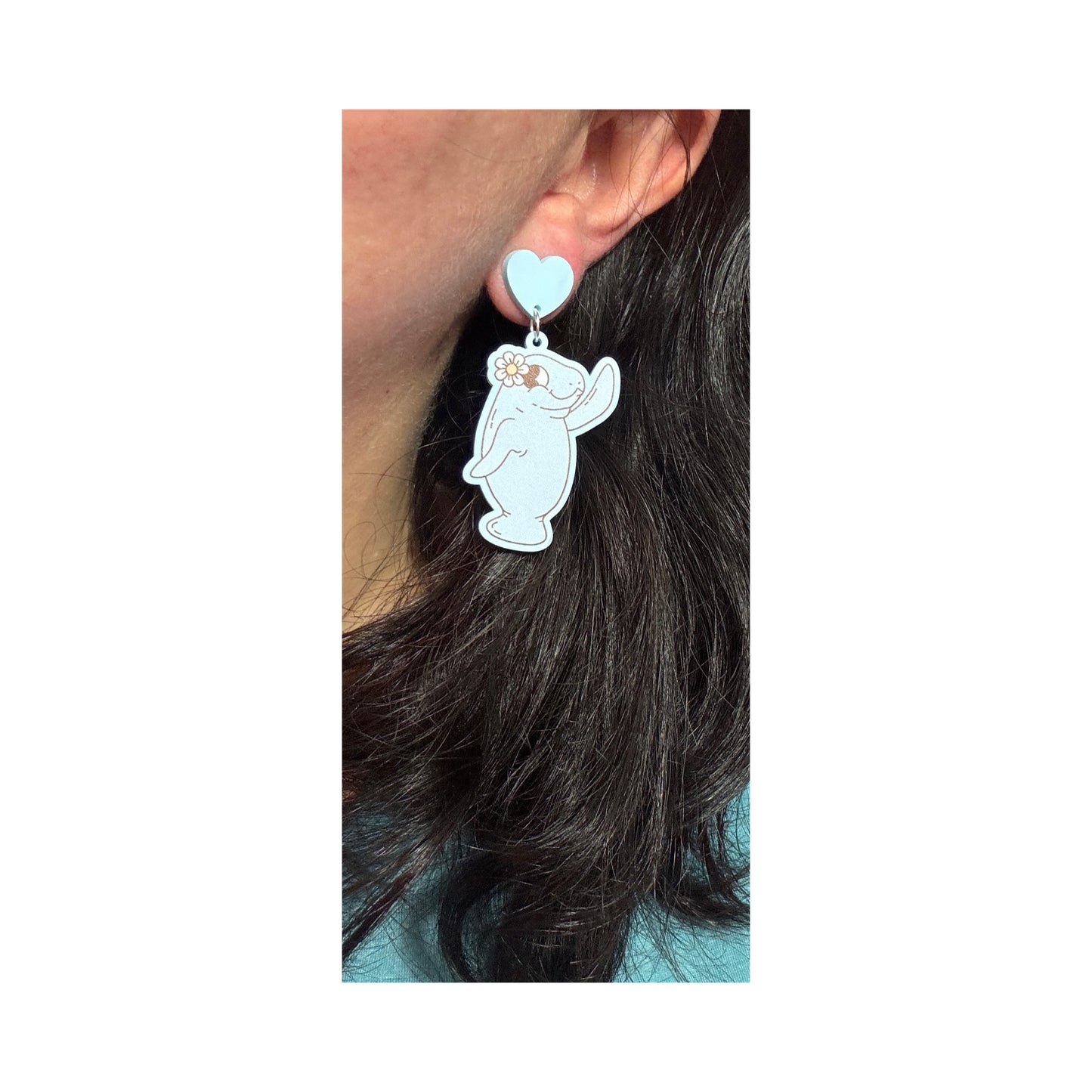 Manatee Cutie Drop Earrings