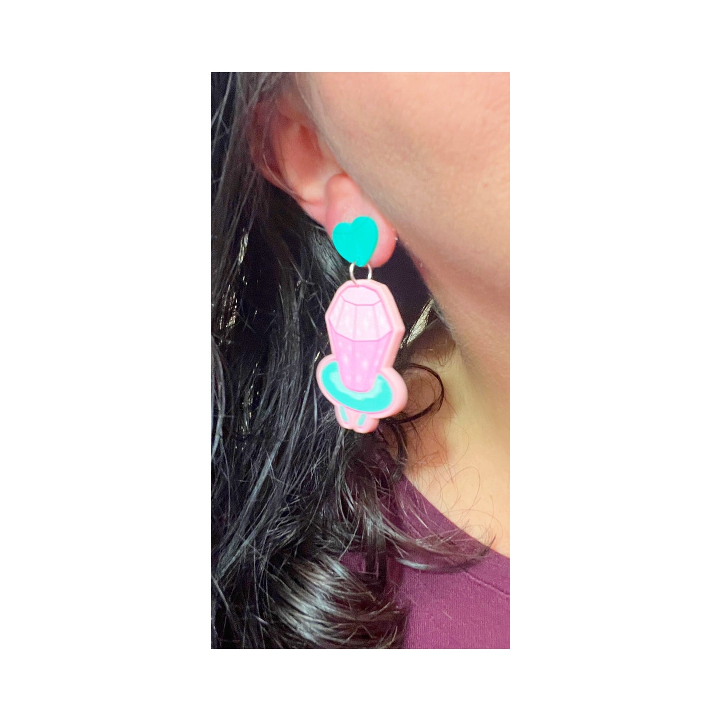 Pastel Ring Pop Drop Earrings