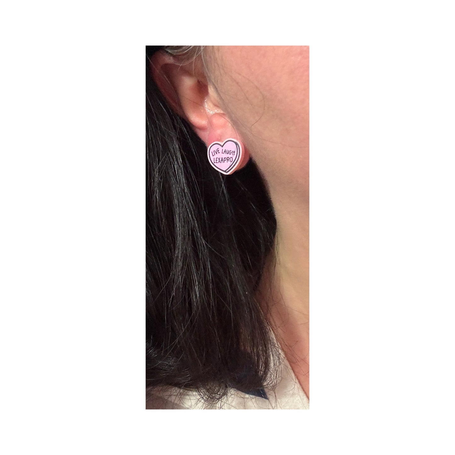Live Laugh Lexapro Post Earrings