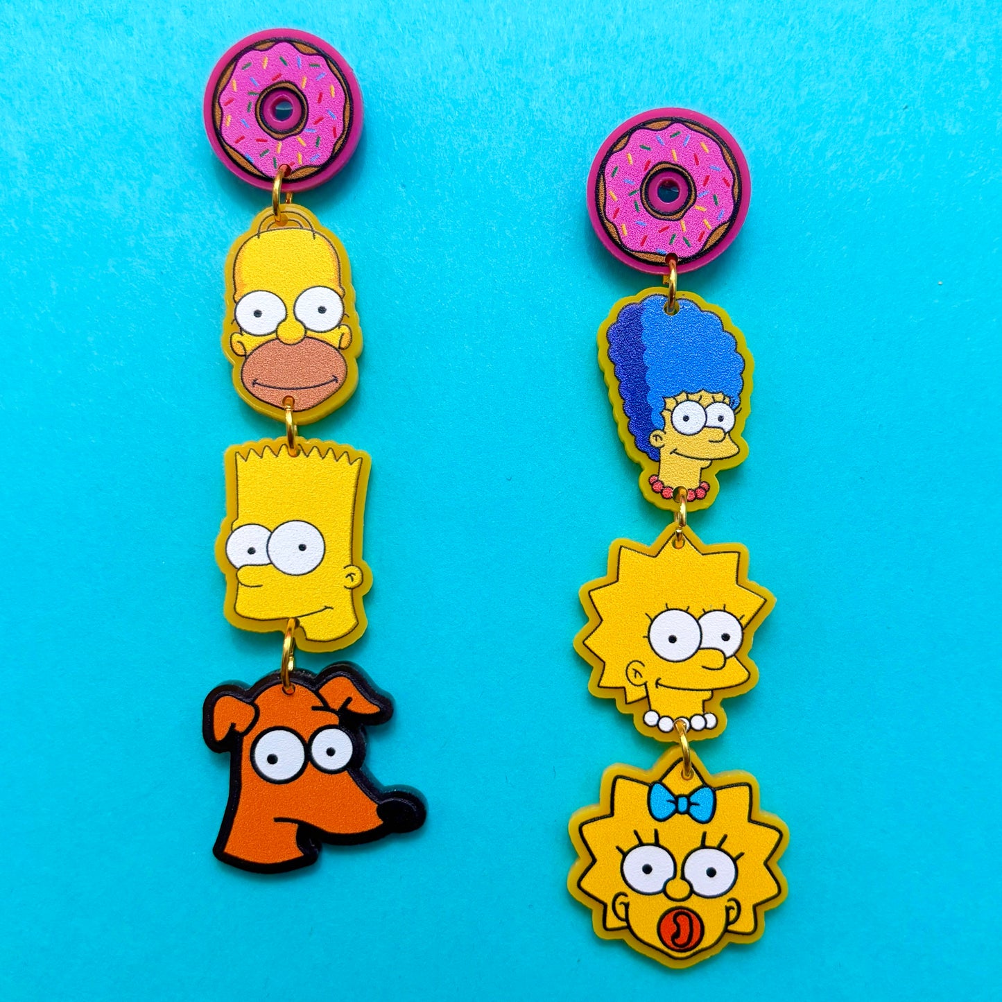 Homer & Family Tiered Drop Earrings