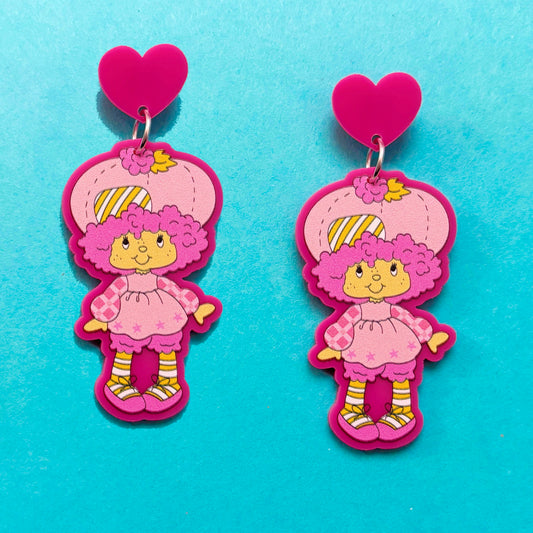 Raspberry Girl Drop Earrings