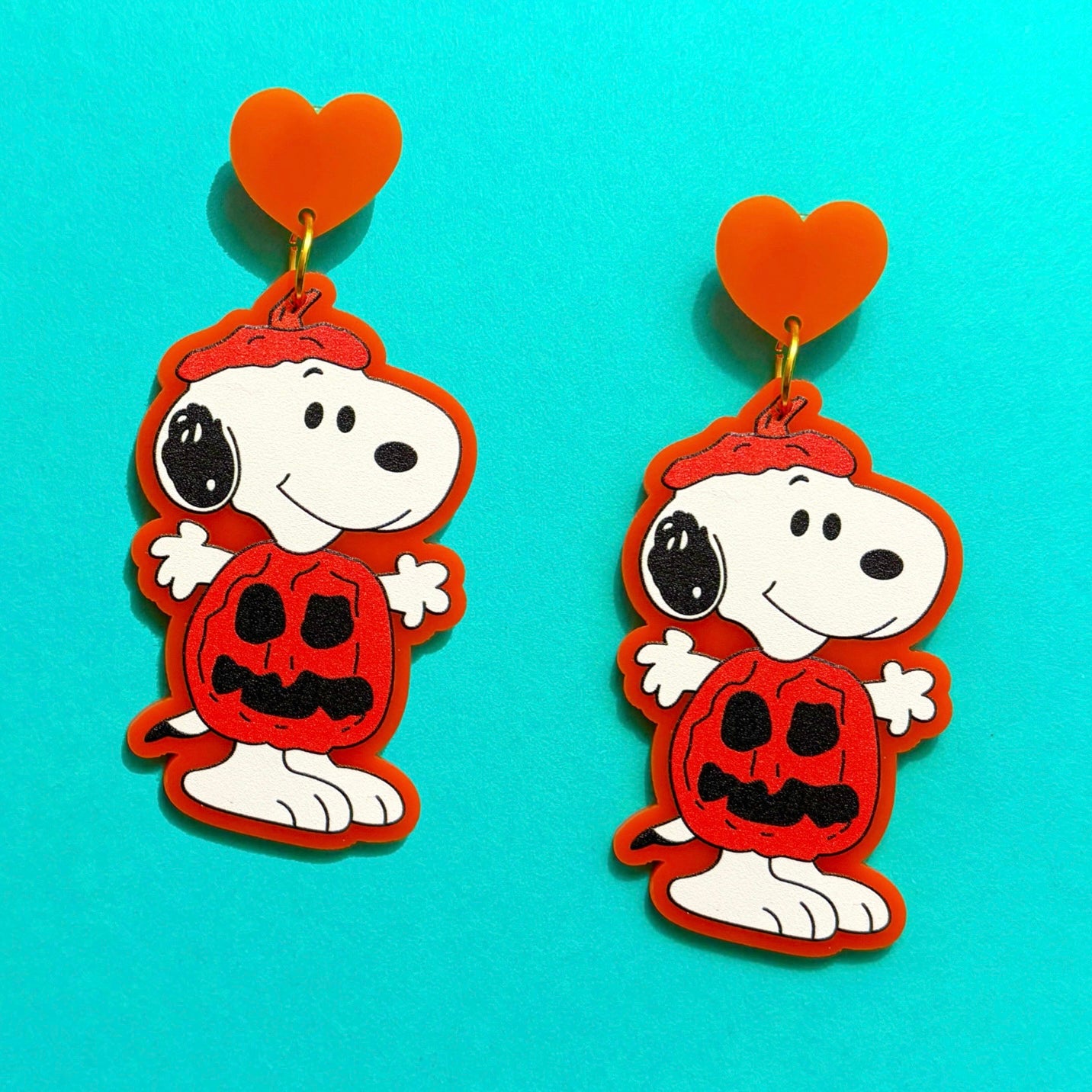 Pumpkin Snoop Drop Earrings
