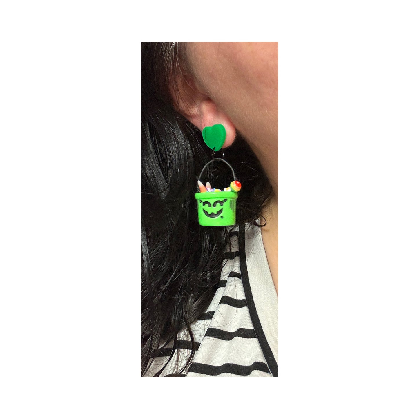 Witch Bucket 3D Drop Earrings