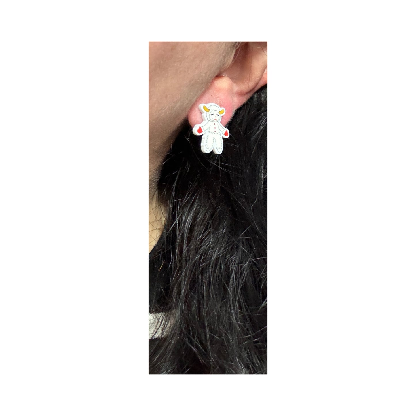 Lamb Chop Post Earrings