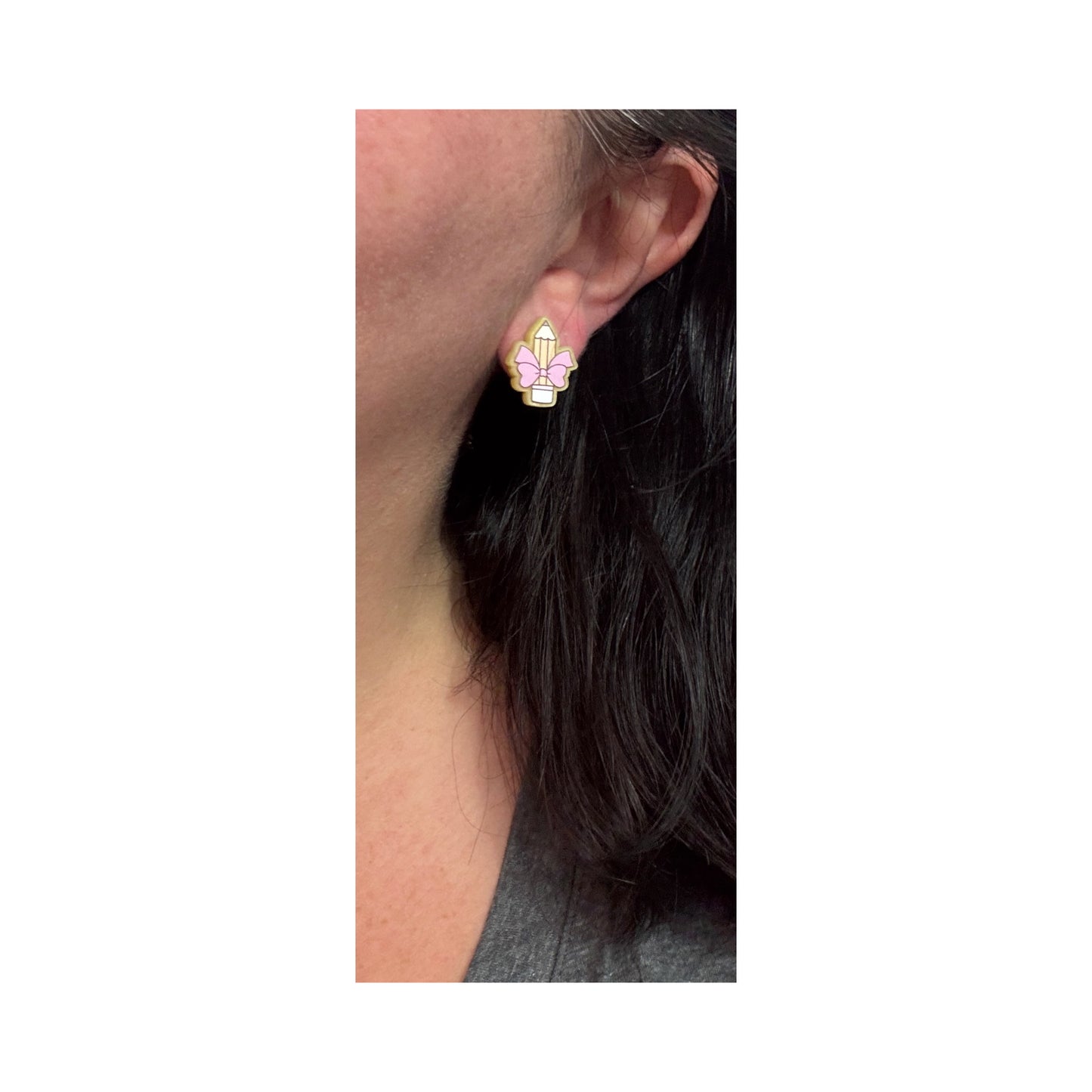 Coquette Bow Pencil Post Earrings