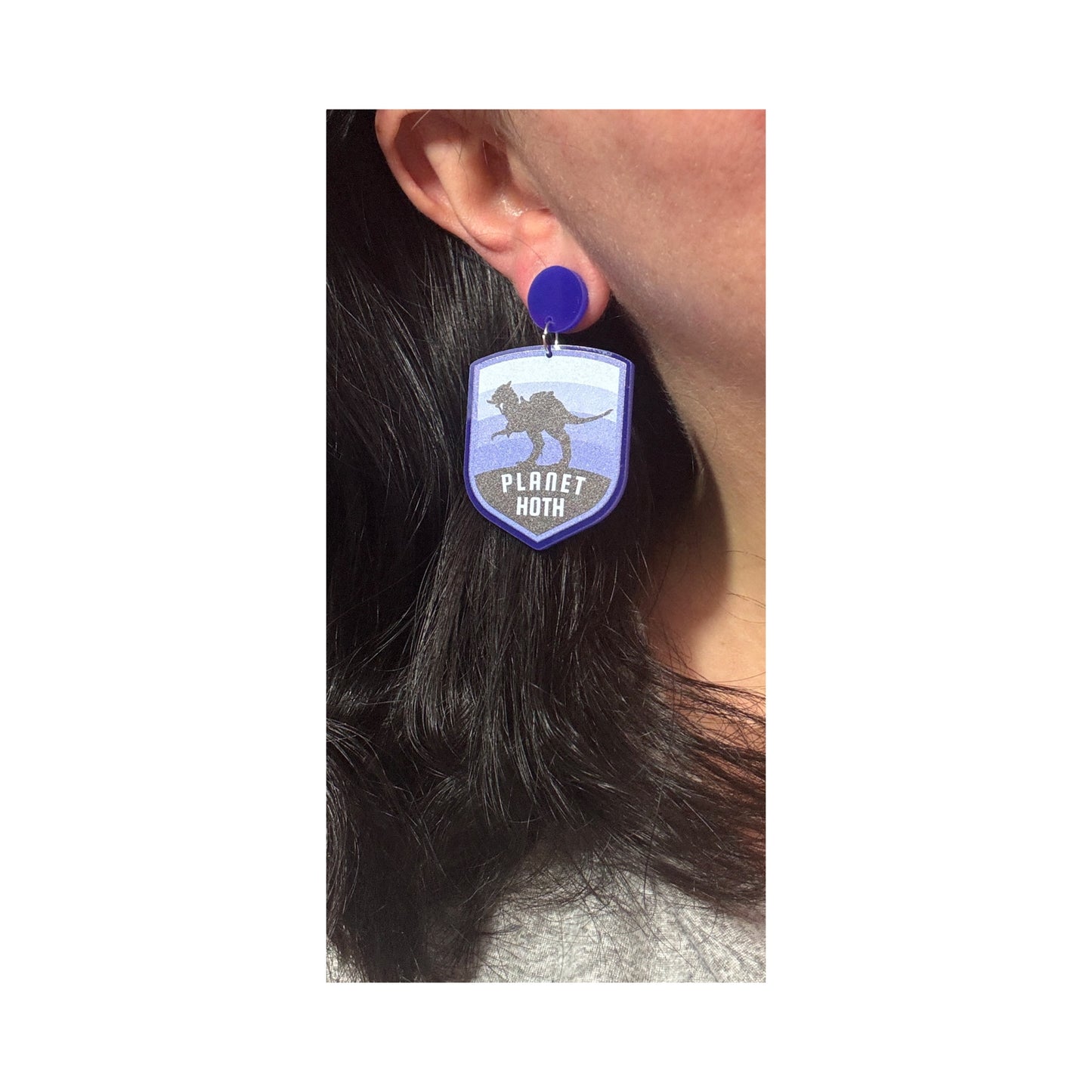 Snow Planet Drop Earrings