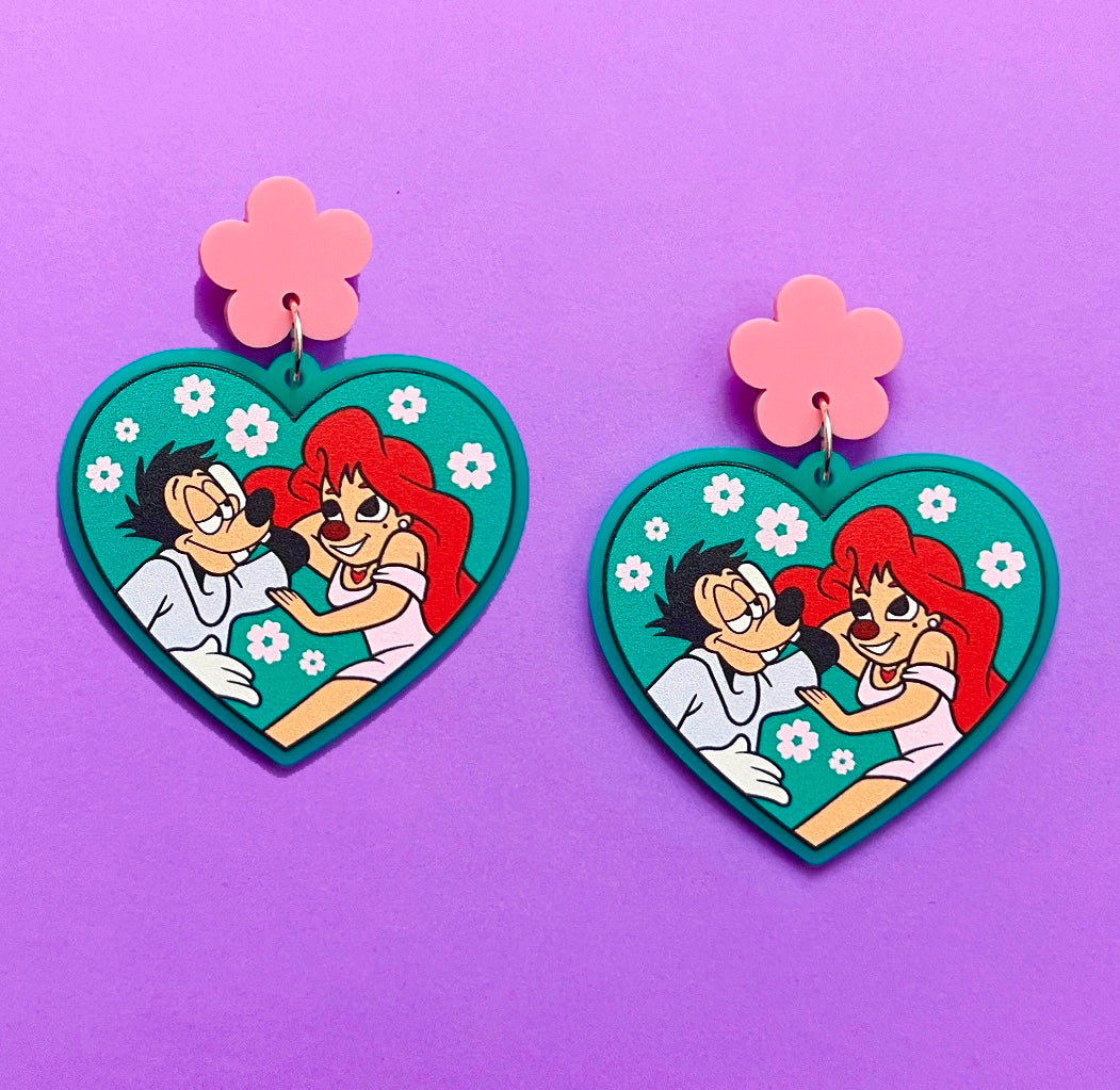 Max & Roxanne Floral Heart Drop Earrings