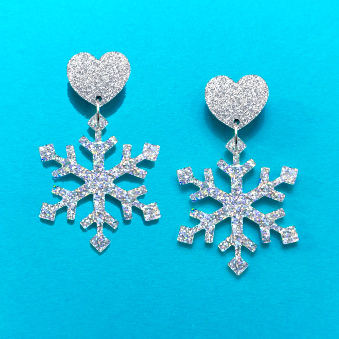 Snowflake Sparkle Drop Earrings