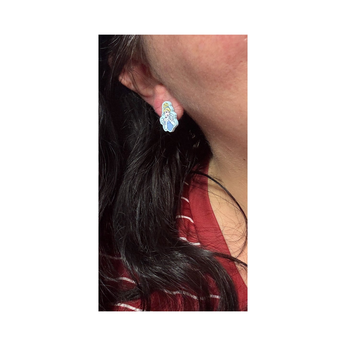 Glass Slipper Princess Post Earrings