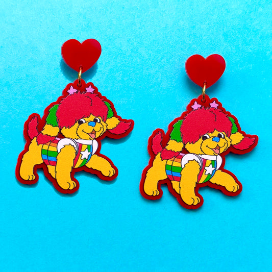 Rainbow Pup Drop Earrings