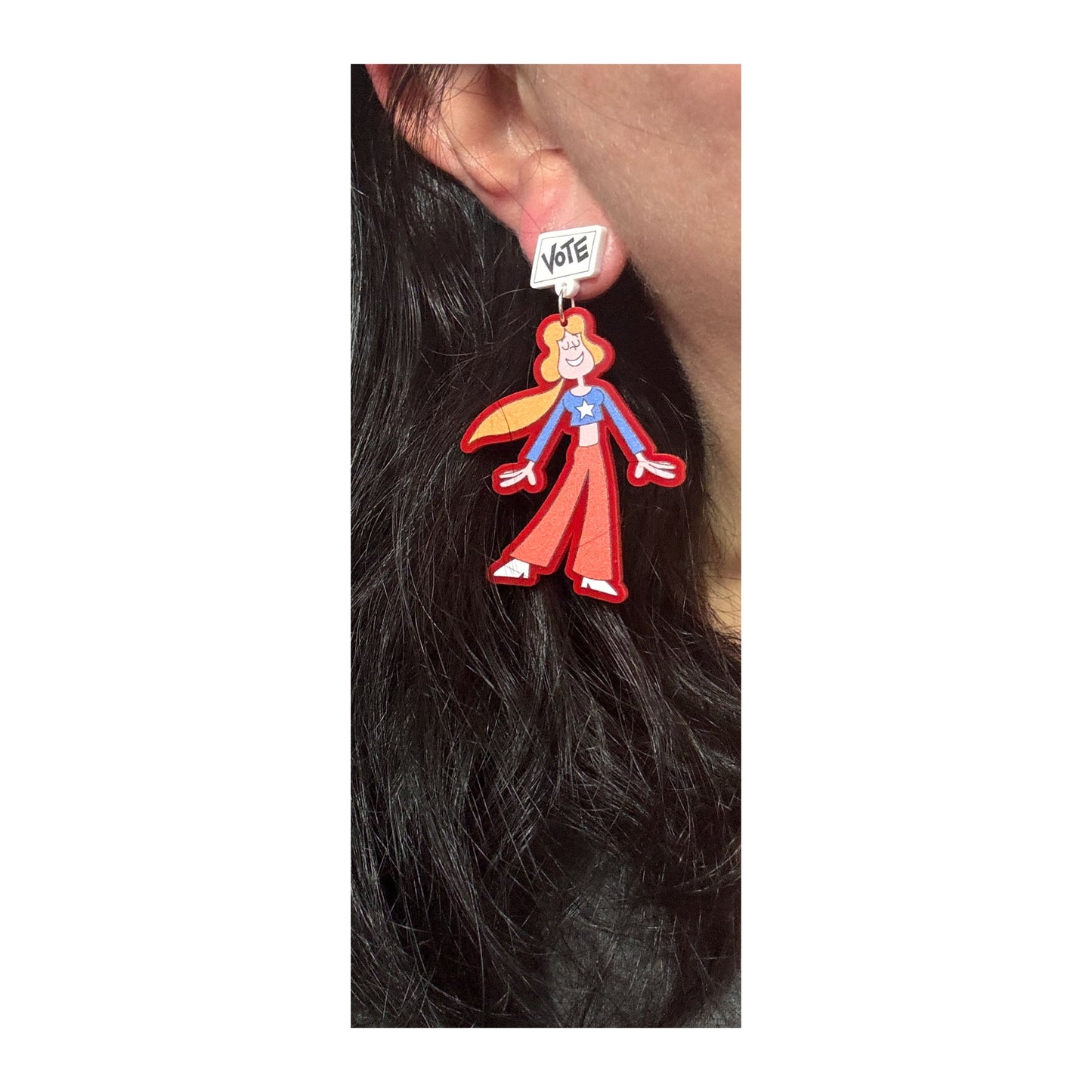 School House Suffragette Drop Earrings