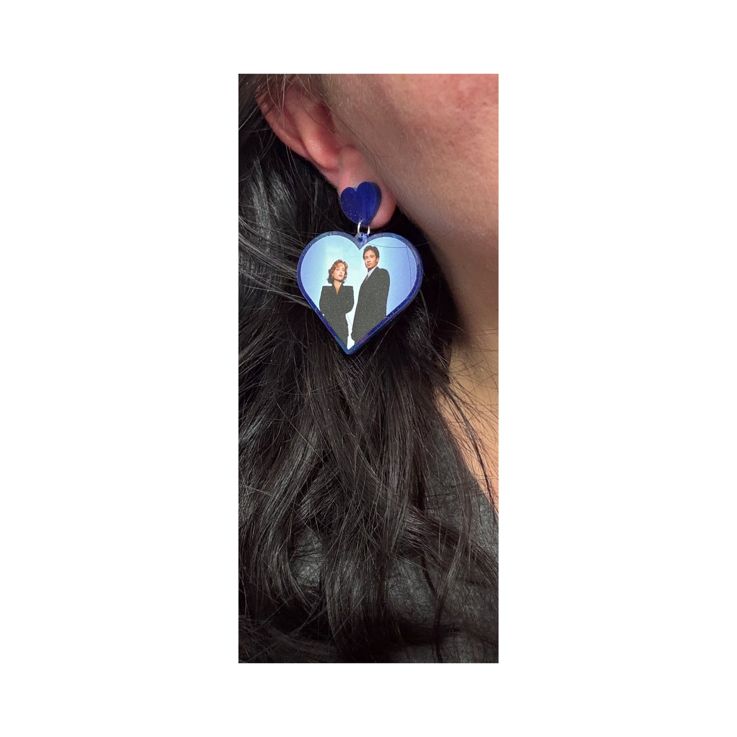 Scully & Mulder Heart Drop Earrings