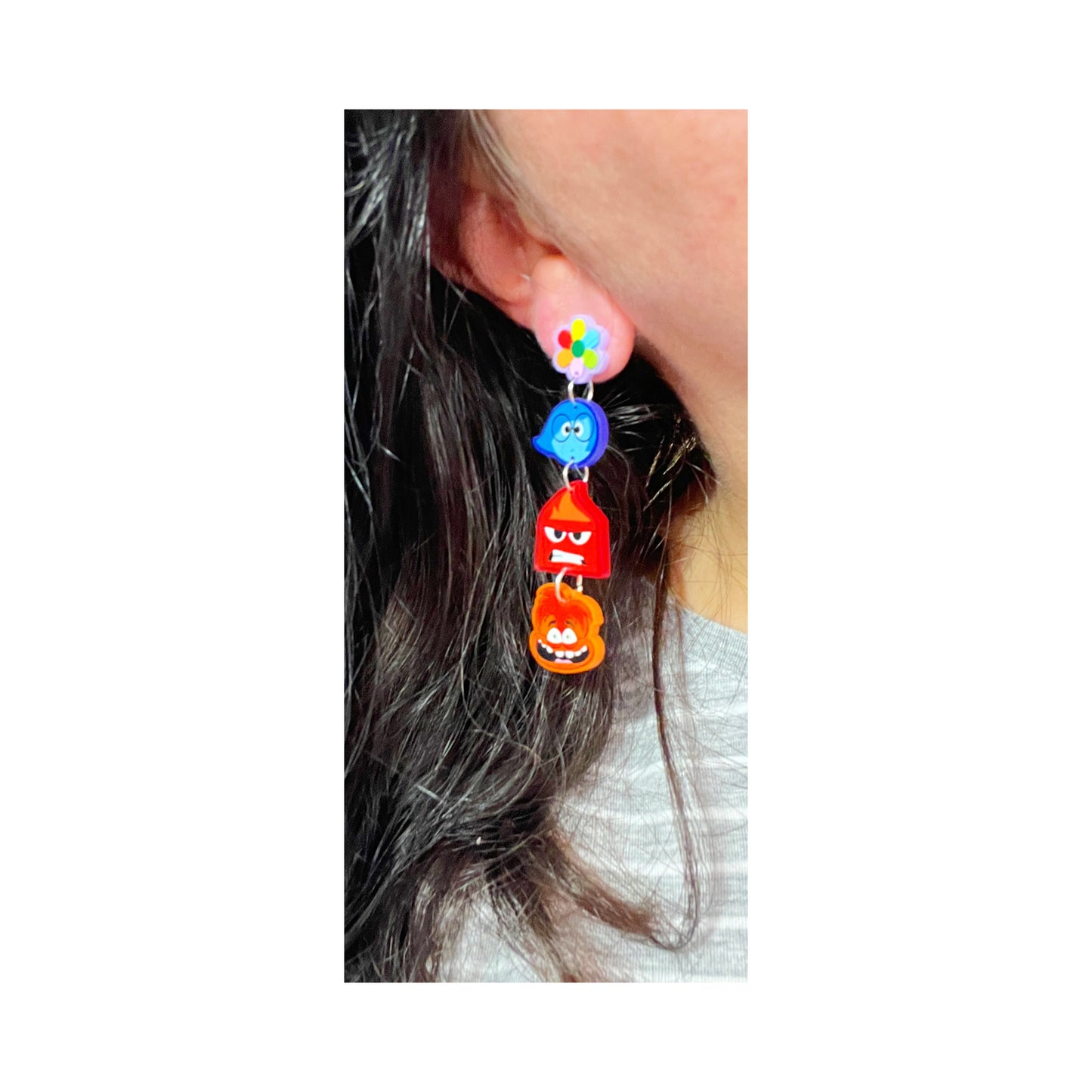 Basic Emotions Tiered Acrylic Drop Earrings