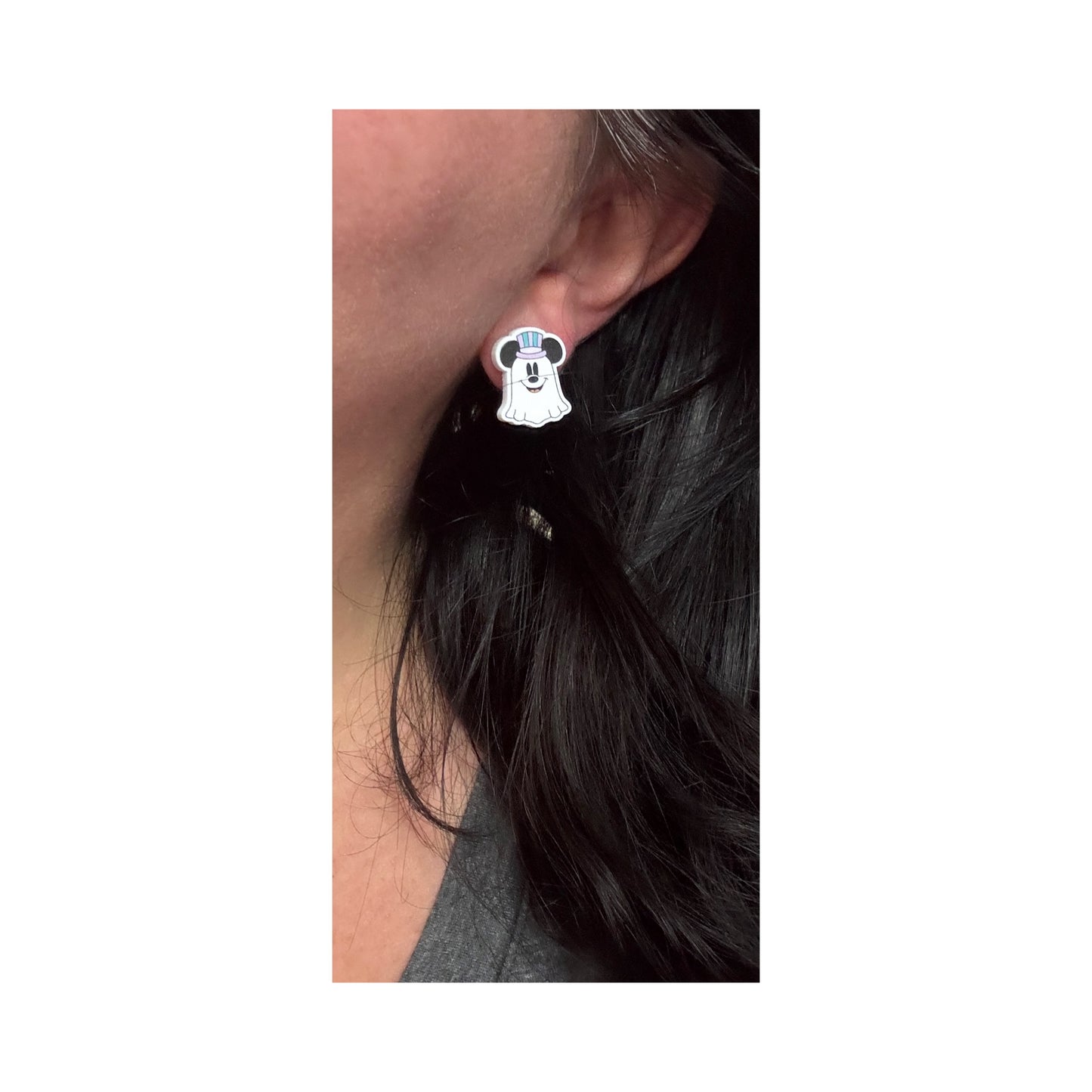 Dapper Mouse Ghost Couple Post Earrings