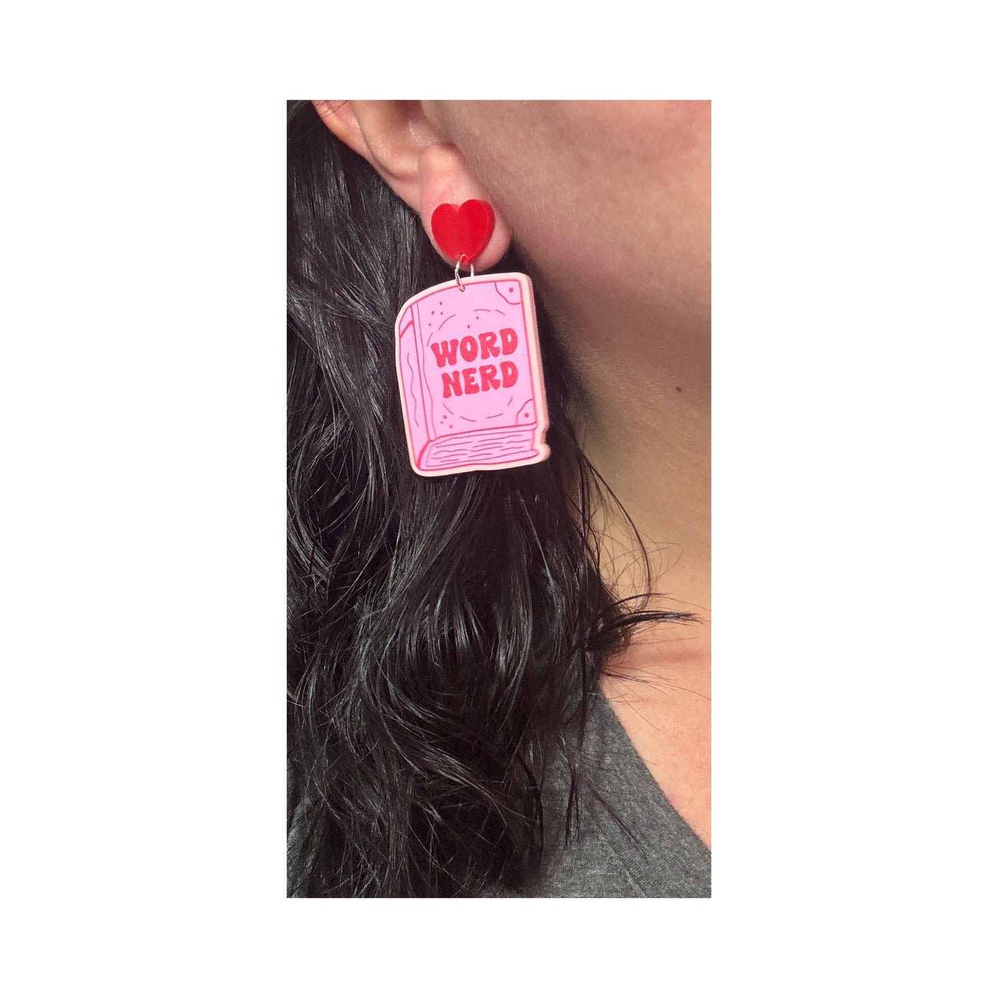 Word Nerd Drop Earrings