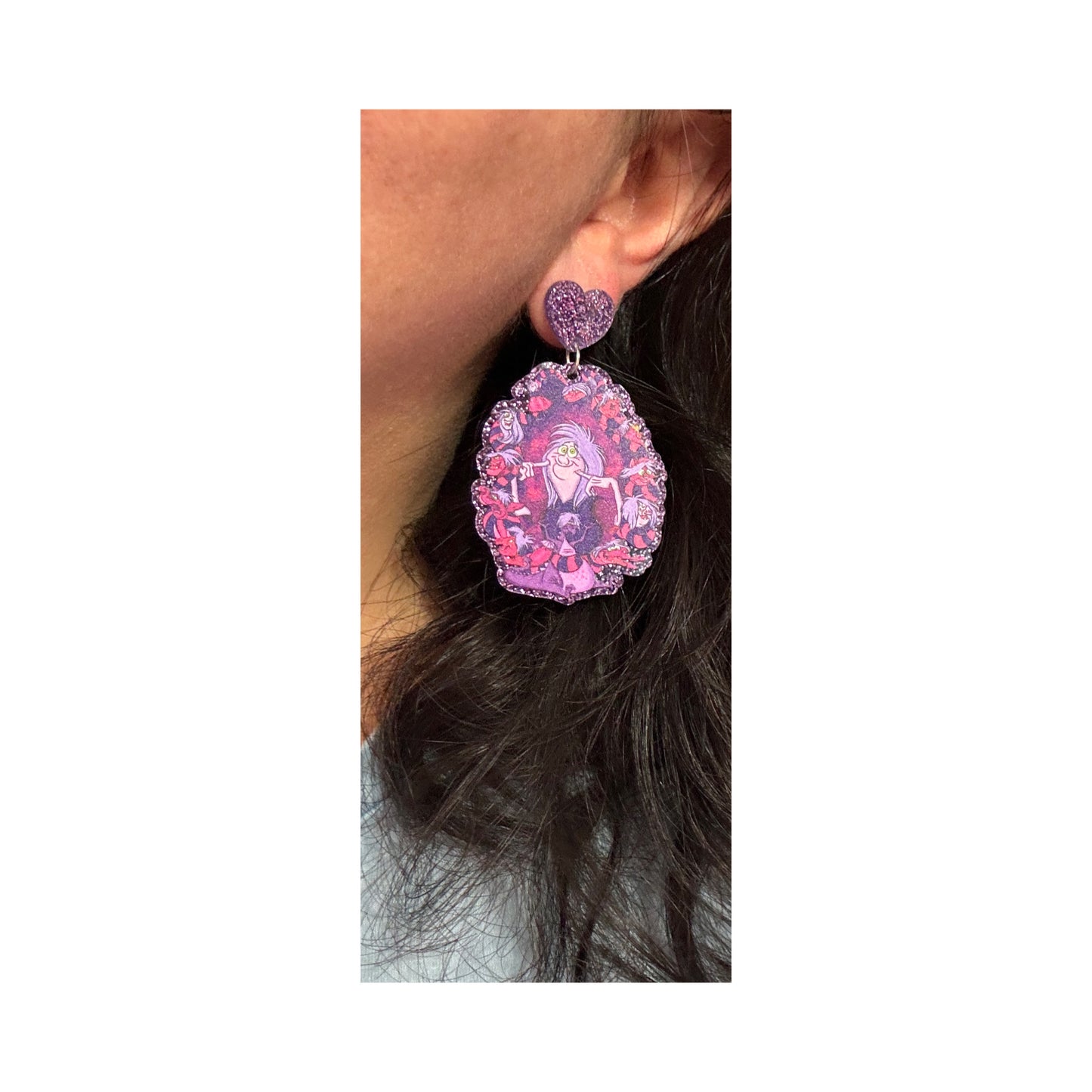 Mim Cameo Sparkle Drop Earrings