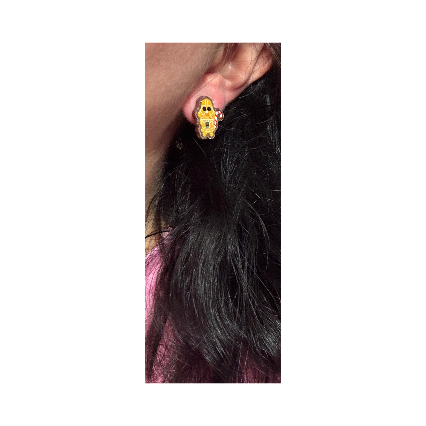 Vader Gingerbread Post Earrings