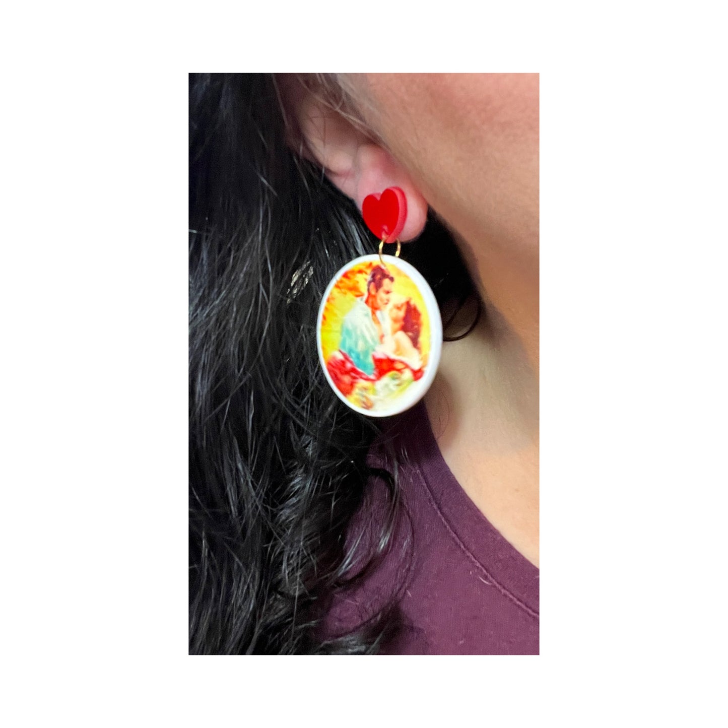 Rhett & Scarlet Gone With The Wind Drop Earrings