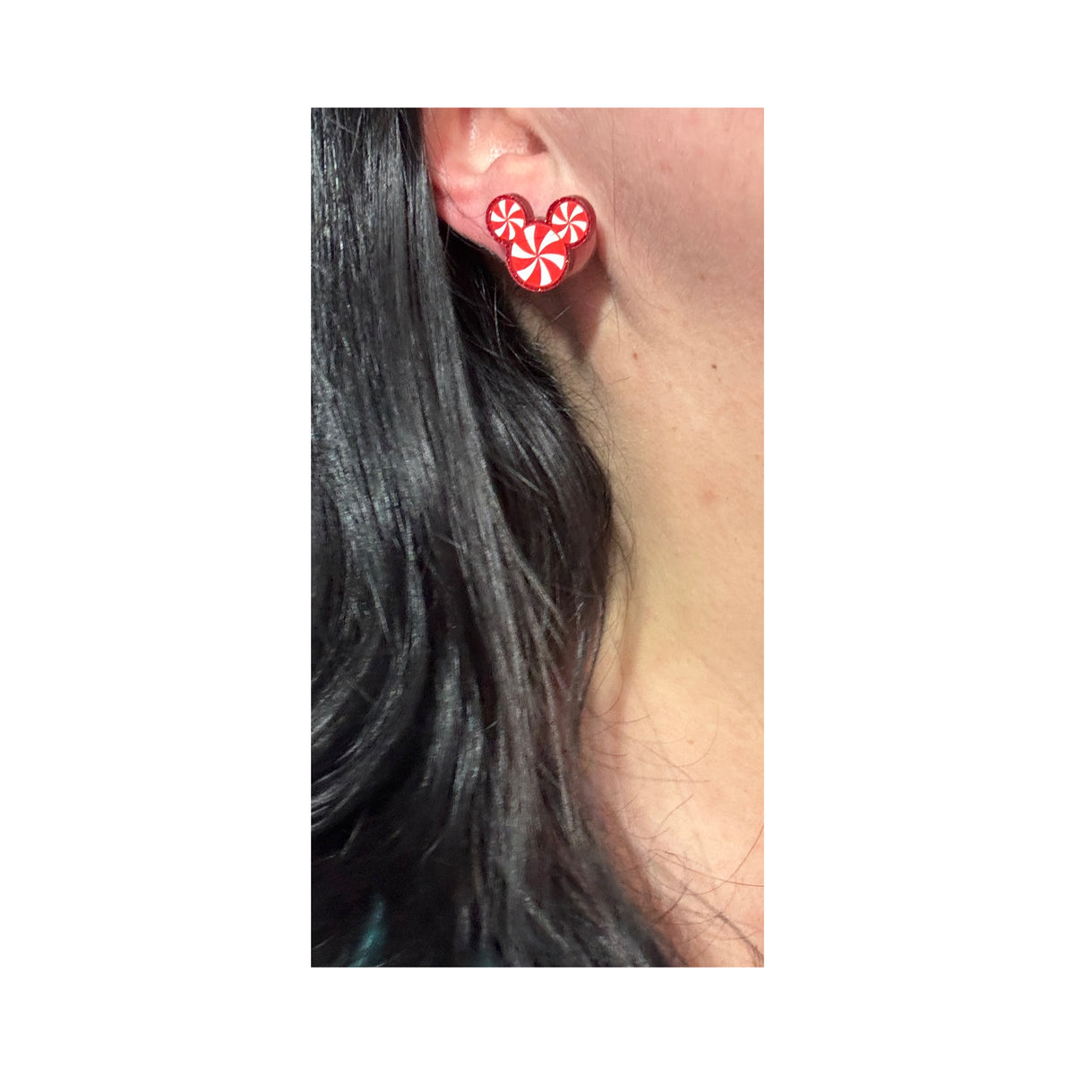 Mouse Sparkle Peppermint Post Earrings