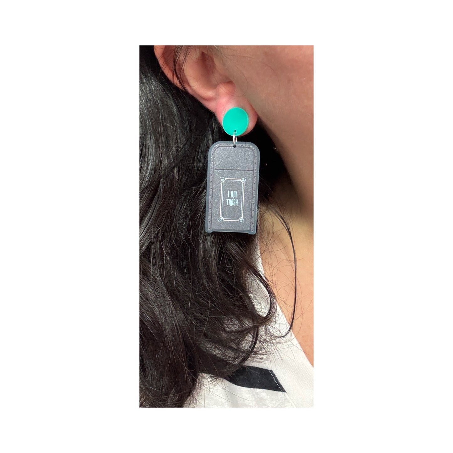 Mansion Trash Can Drop Earrings