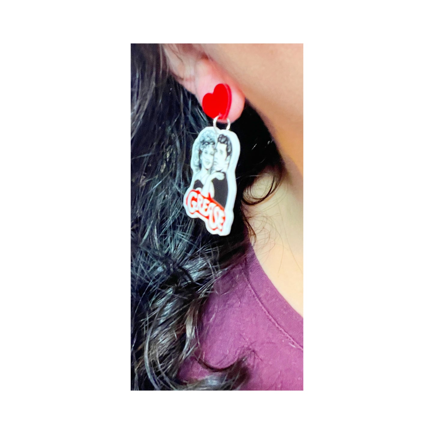 Sandy & Danny Grease Drop Earrings