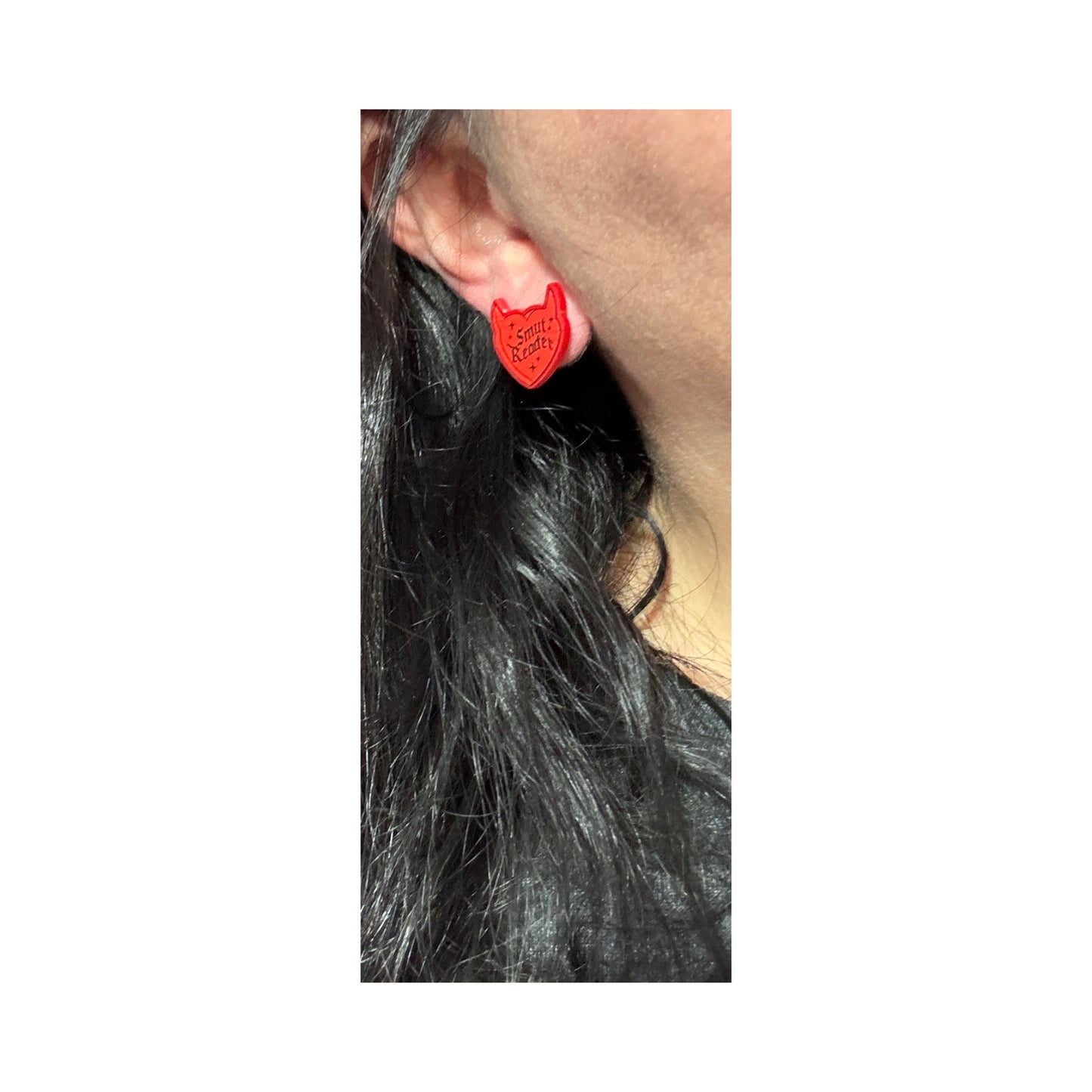 Smut Reader Heart Post Earrings